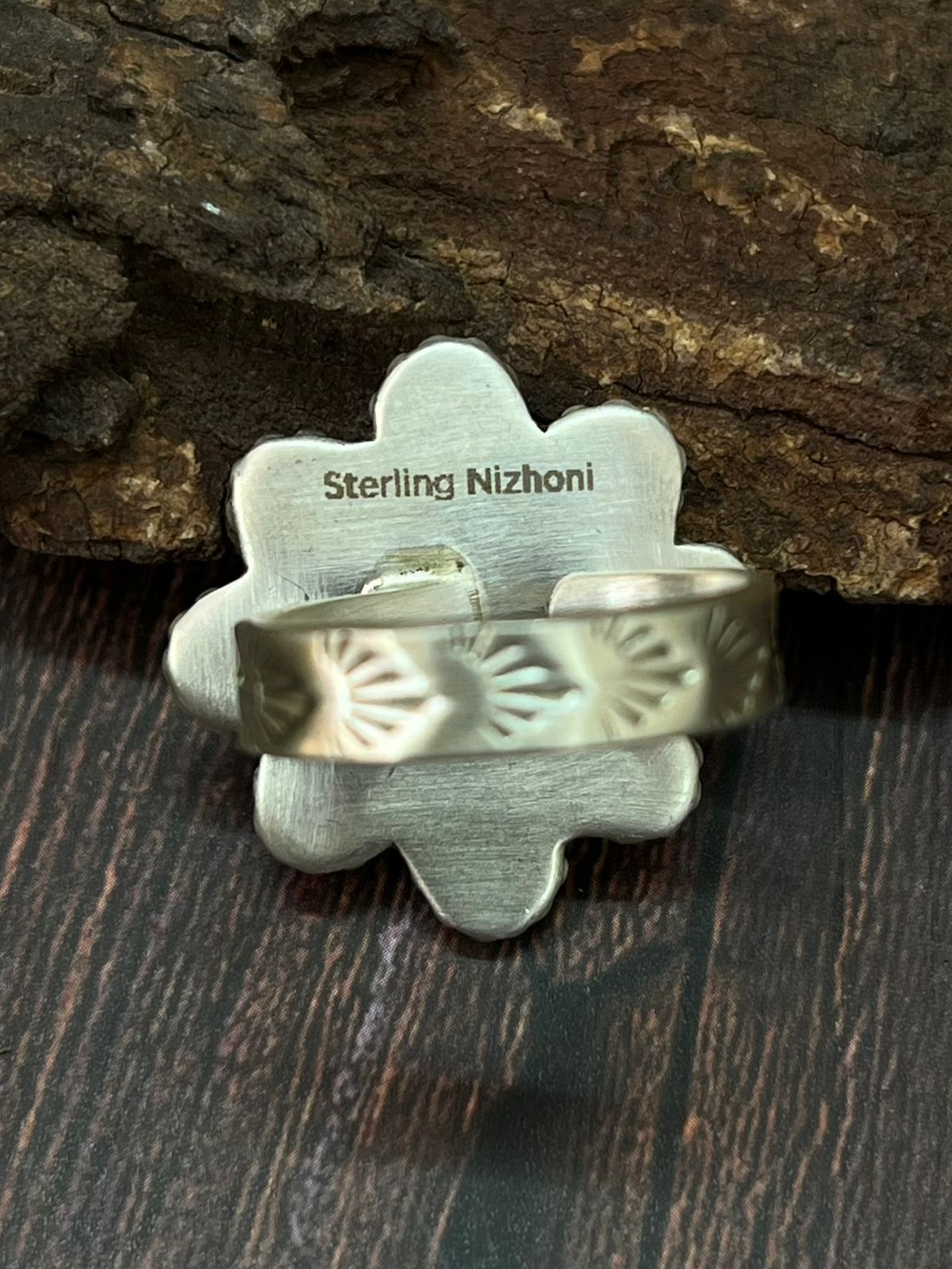 Handmade Sterling Silver Cotton Candy Adjustable Ring "Singed Nizhoni"