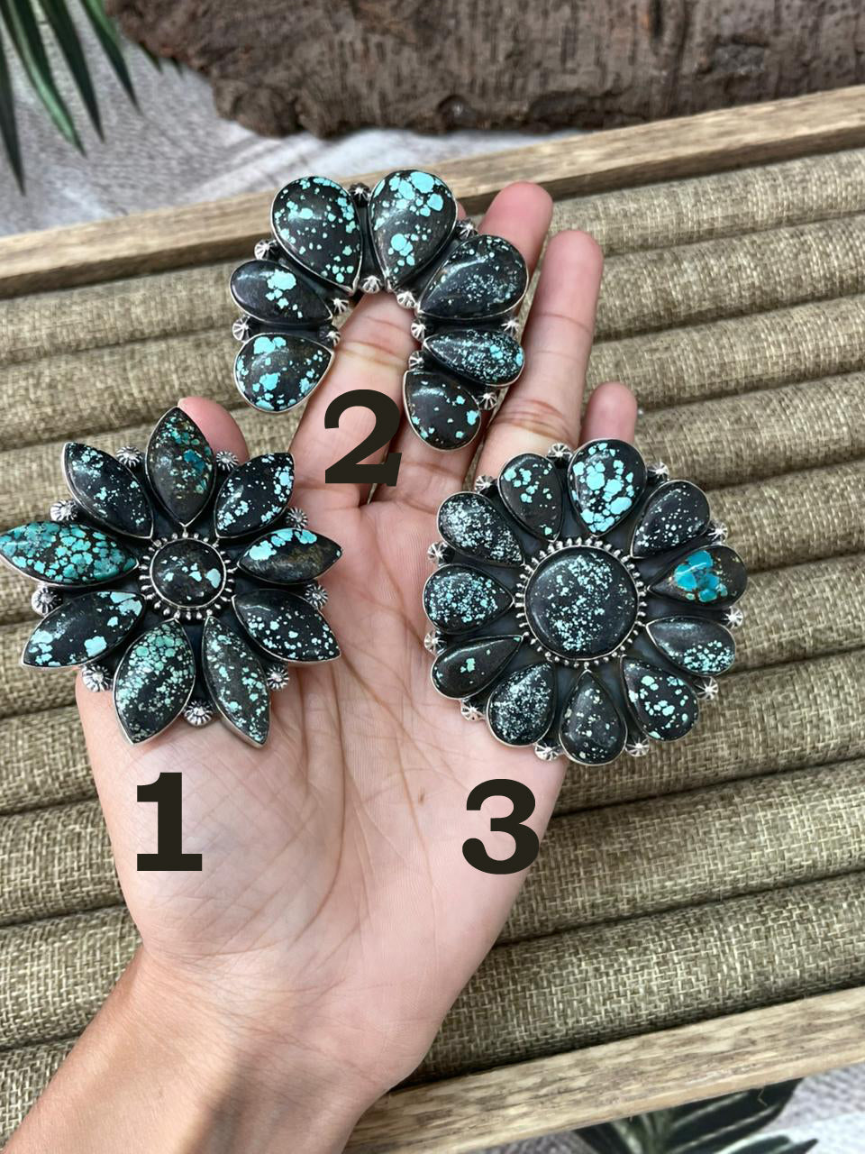 Handmade Sterling Silver Lander Turquoise Adjustable Ring With Signed Nizhoni