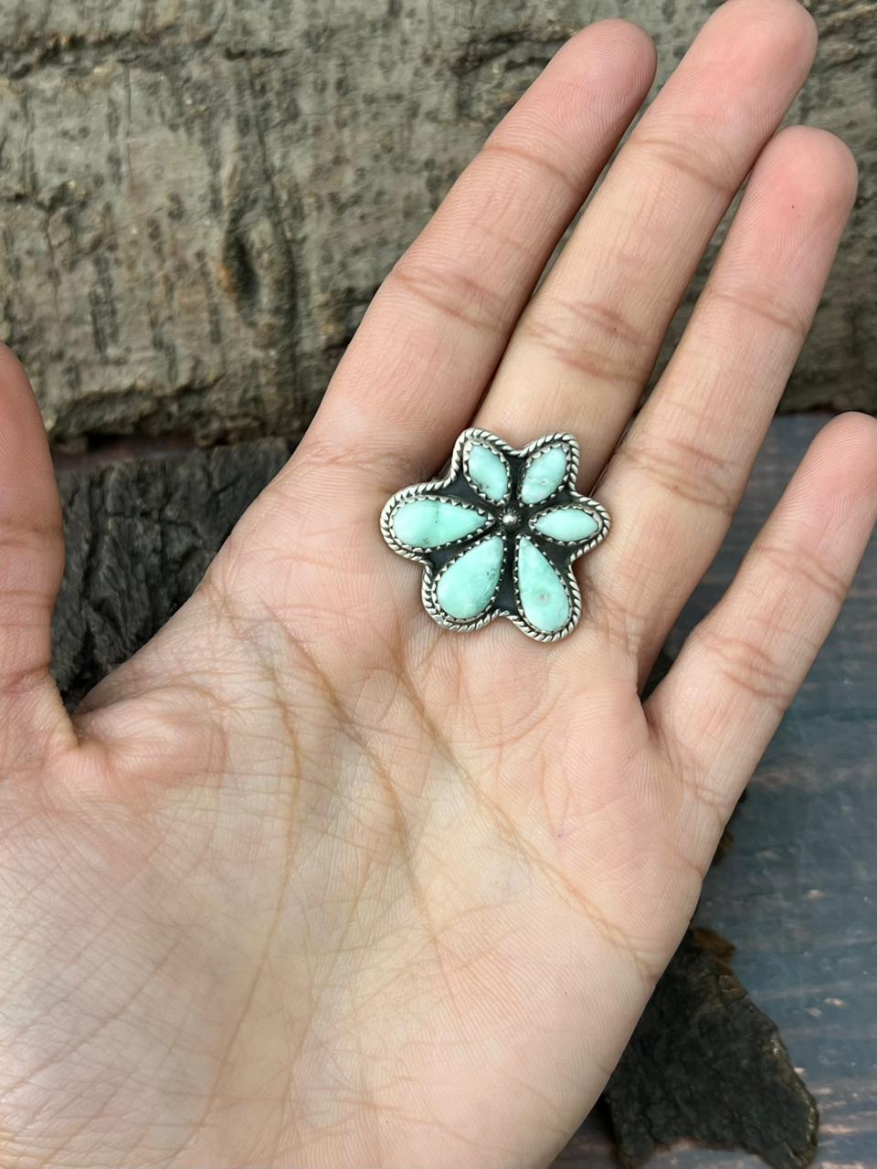 Handmade Sterling Silver Paloma Adjustable Ring "Signed Nizhoni"