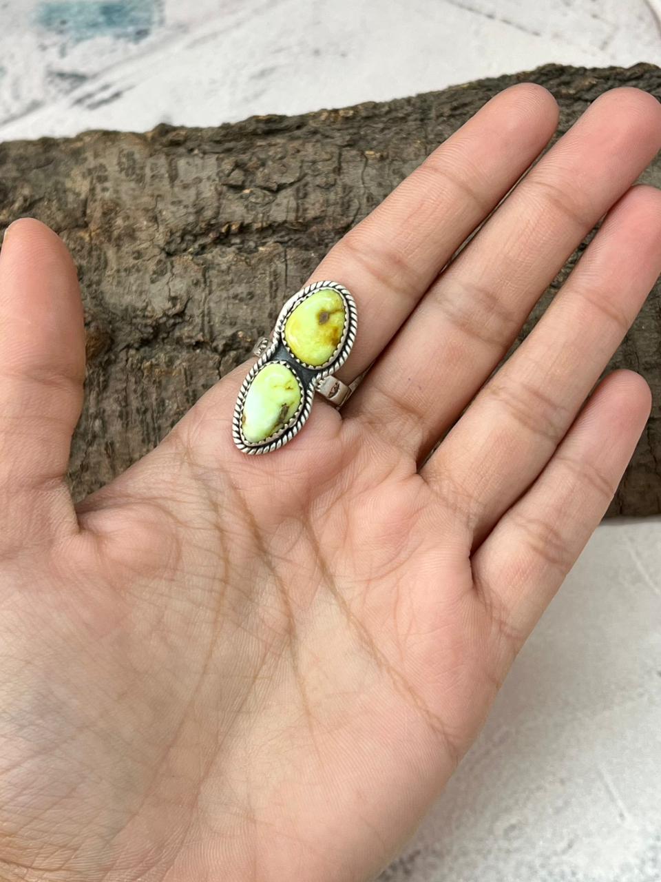 Handmade Sterling Silver Palomino Adjustable Ring "Signed Nizhoni"