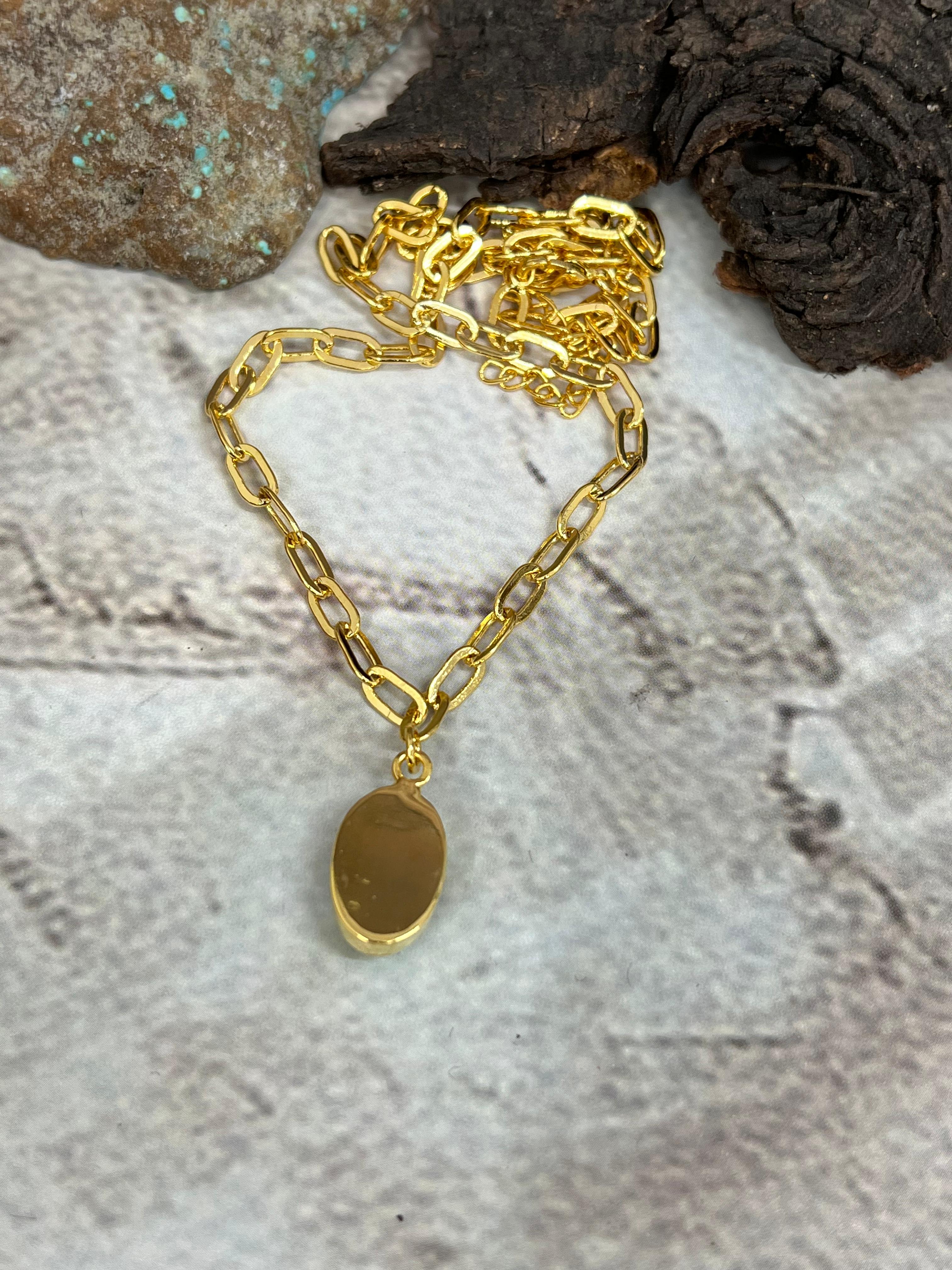 “The Golden Collection” Handmade Natural Palomino Turquoise Necklace