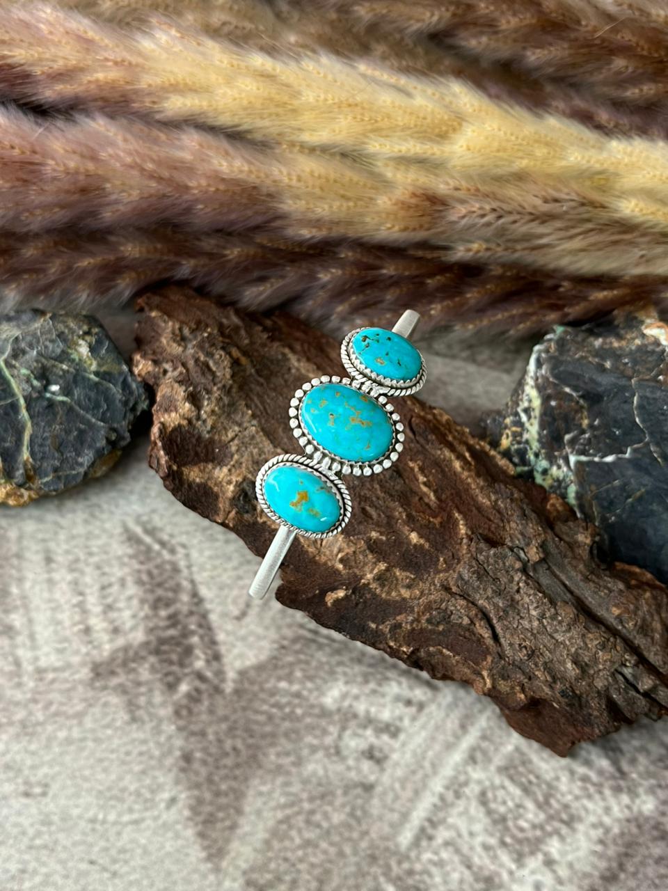 Handmade Sterling Silver Santa Maria Cuff Bracelet "Signed Nizhoni"