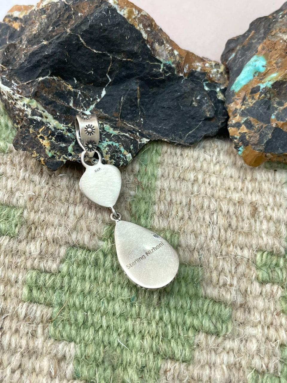 Handmade Sterling Silver Cotton Candy Pendant "Signed Nizhoni"