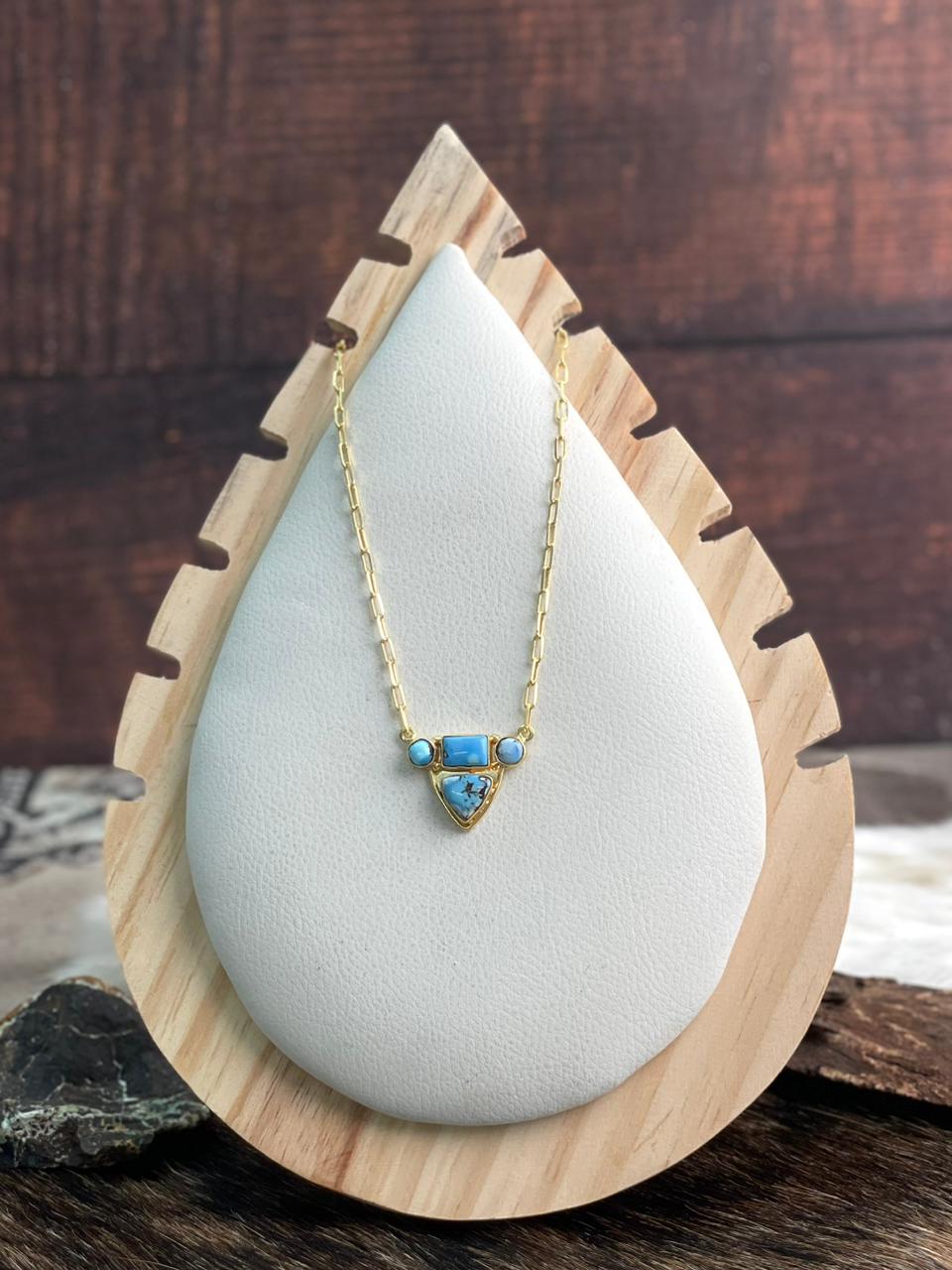 “The Golden Collection” Handmade Natural Golden Hills Turquoise Necklace