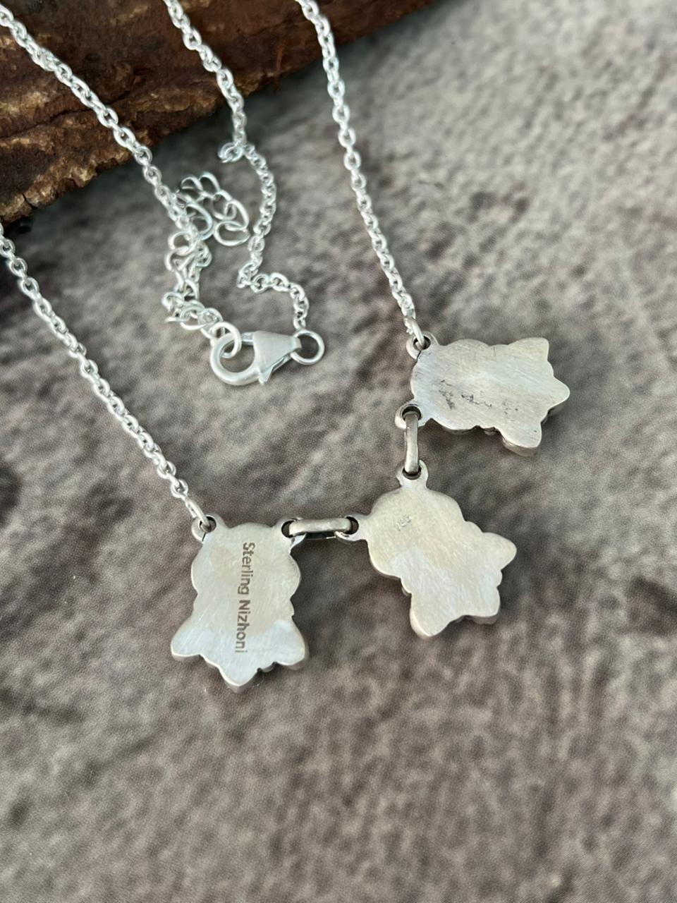 Handmade Sterling Silver Cotton Candy Necklace "Signed Nizhoni"