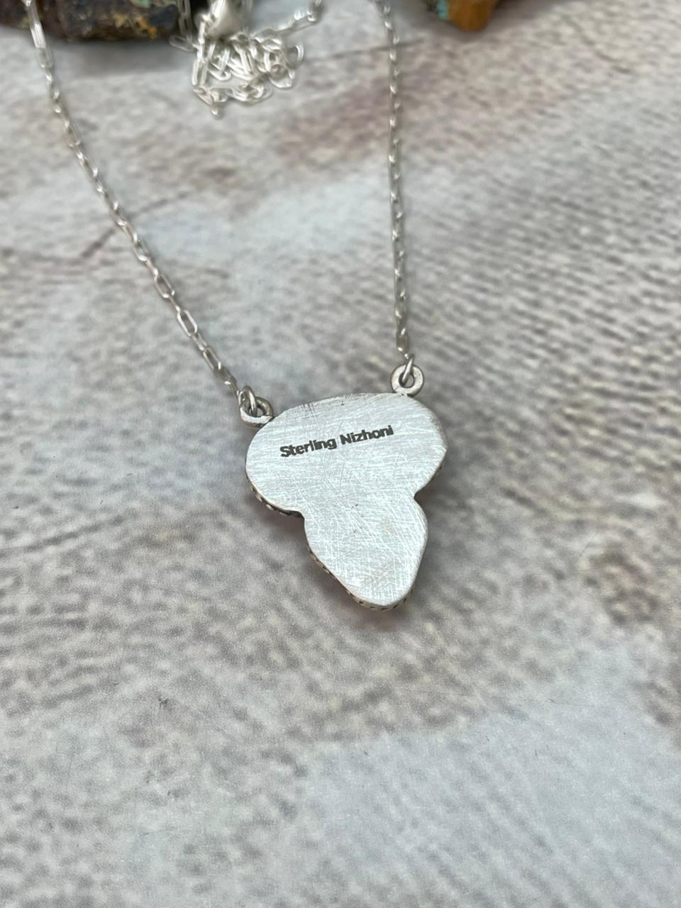 Handmade Sterling Silver Cotton Candy Necklace "Signed Nizhoni"