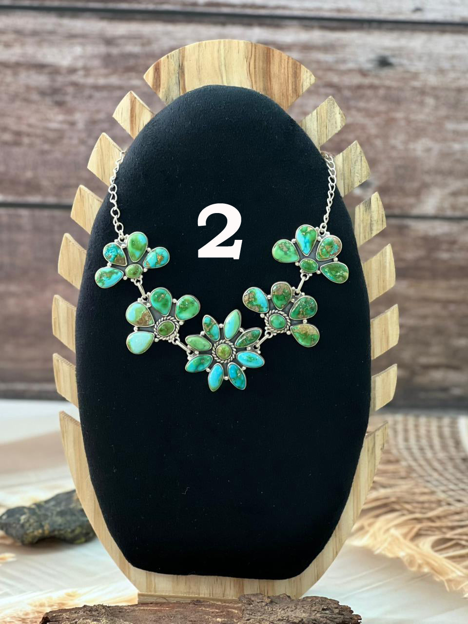 Handmade Sterling Silver Sonoran Mountain Turquoise Necklace "Signed Nizhoni"