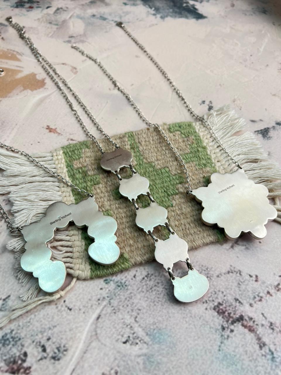 Handmade Sterling Silver Cherry Blossom Necklace "Signed Nizhoni"