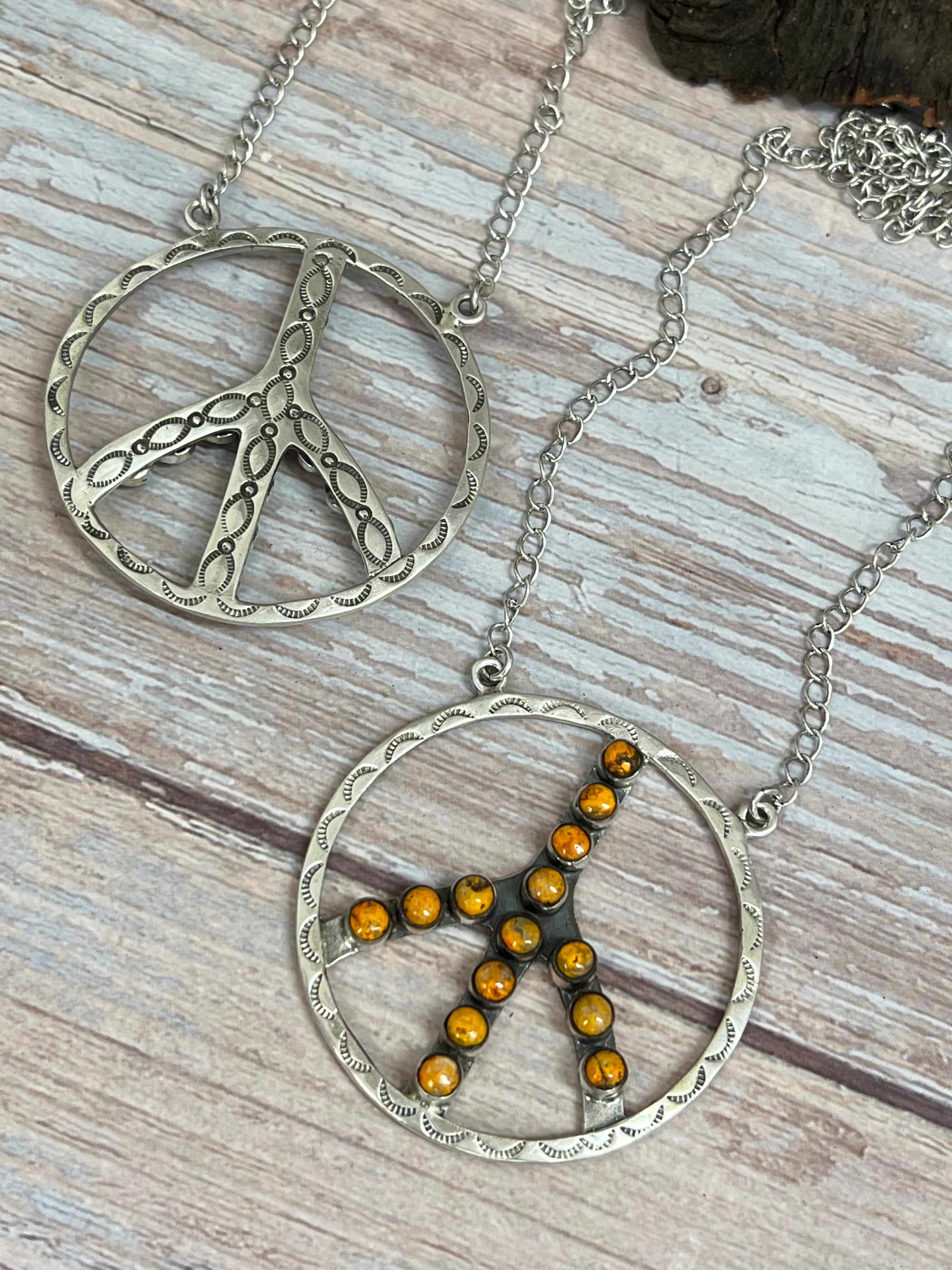 Handmade Sterling Silver Black Onyx, Bumblebee Necklace Signed Nizhoni