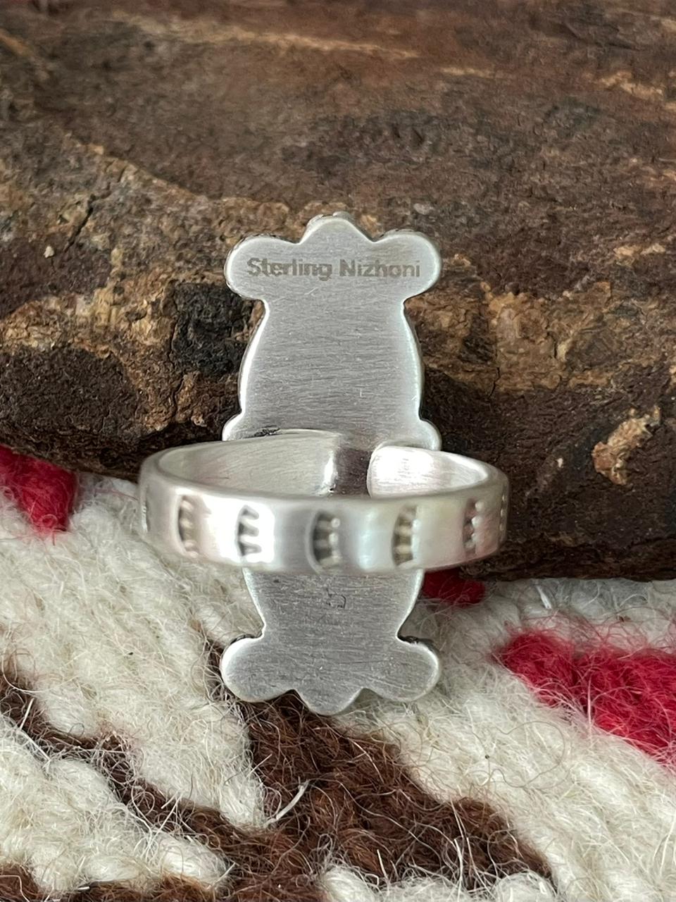 Handmade Sterling Silver Wildhorse Magnesite Ring "Signed Nizhoni"