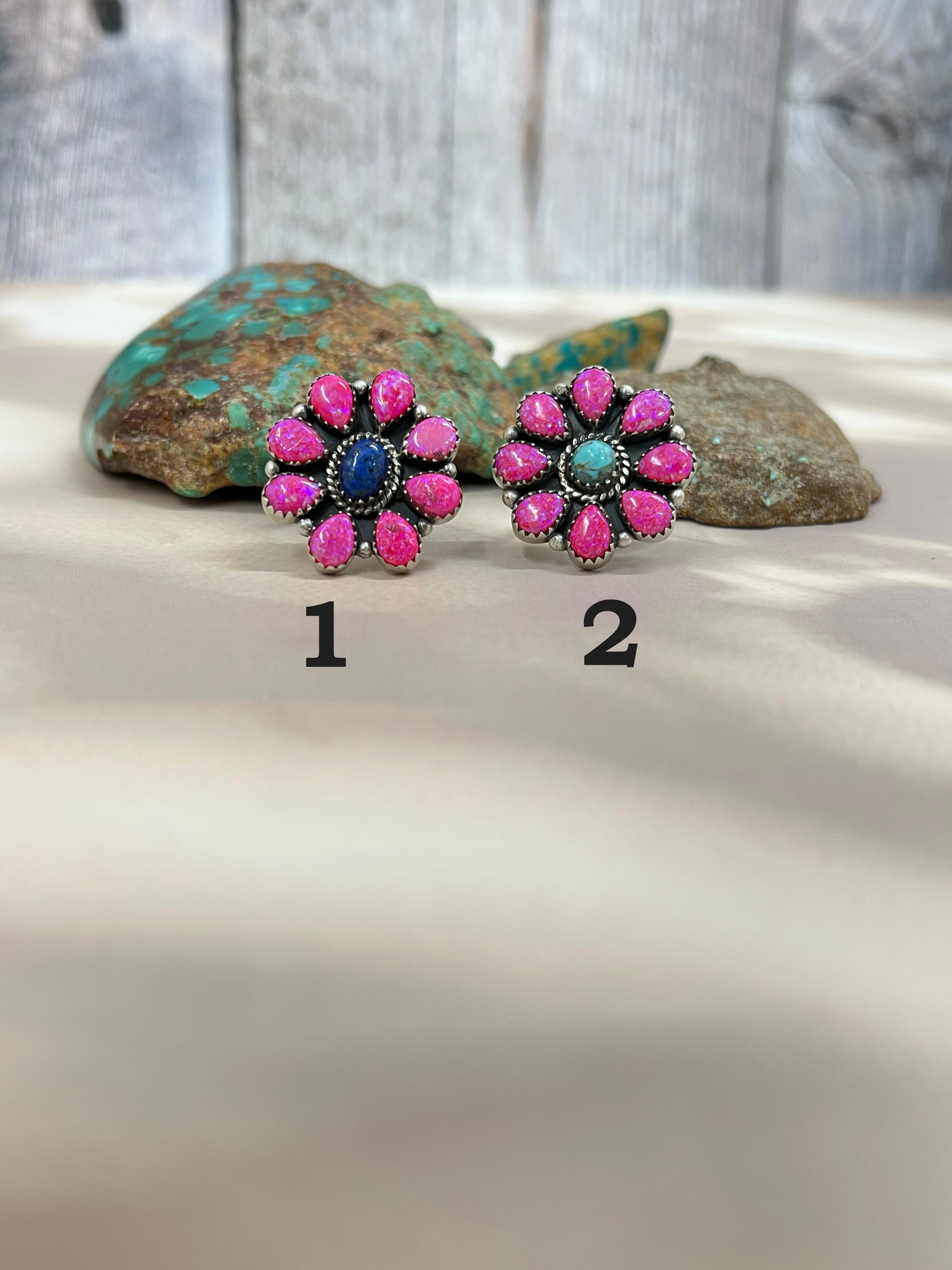 Handmade Sterling Silver Multistone Adjustable Ring with Signed Nizhoni