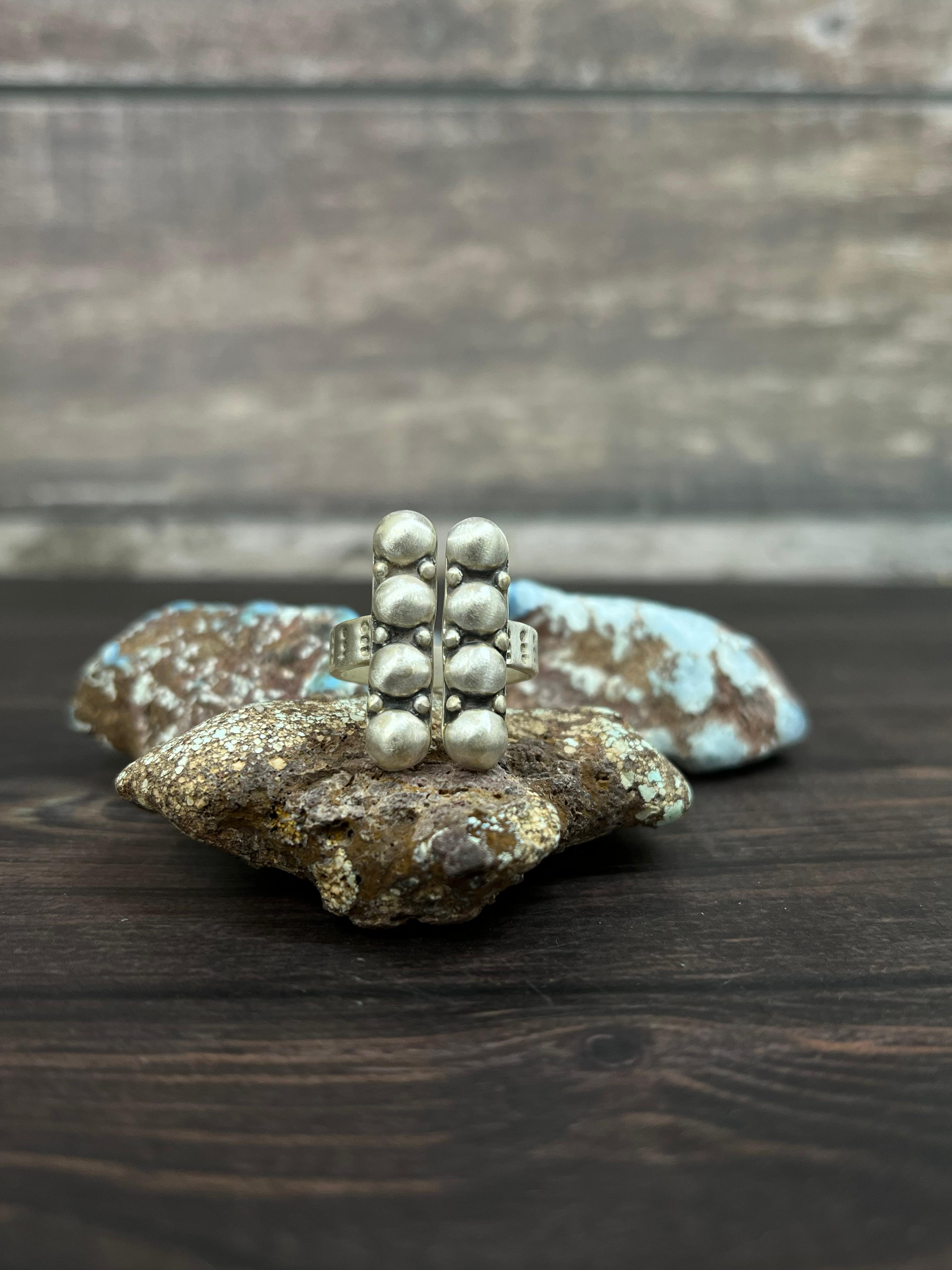 Handmade Sterling Silver Adjustable Ring With Signed Nizhoni