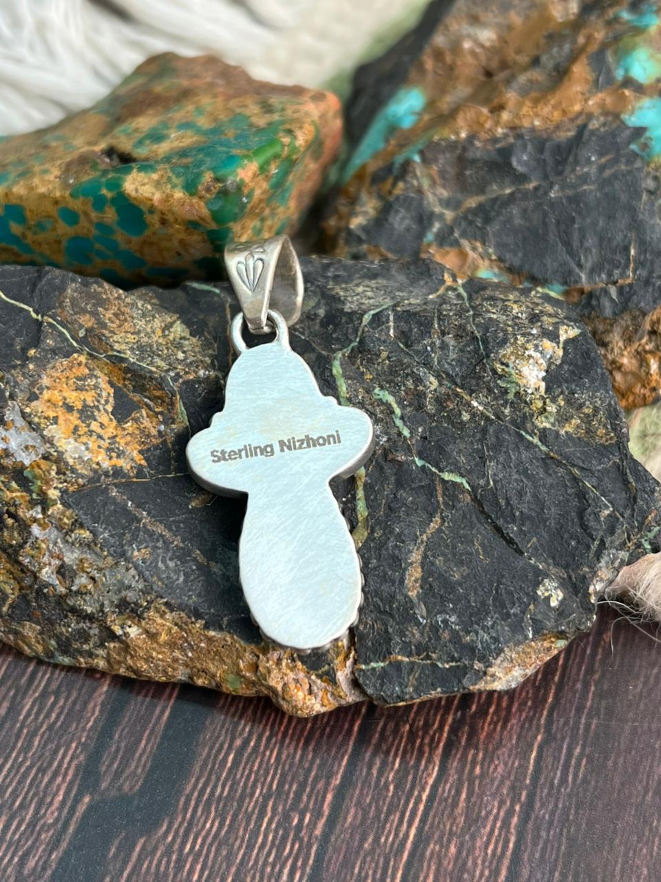 Handmade Sterling Silver Cotton Candy Pendant "Signed Nizhoni"