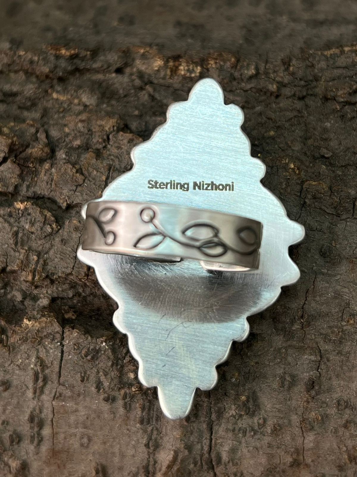 Handmade Sterling Silver Cotton Candy Adjustable Ring "Signed Nizhoni"