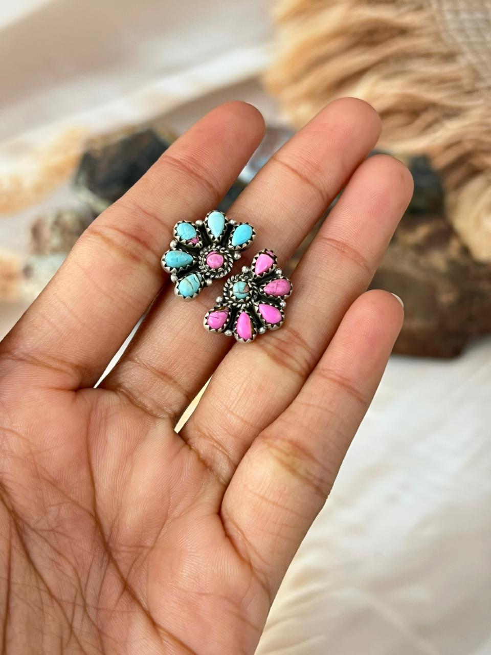 Handmade Sterling Silver Cotton Candy Adjustable Ring "Signed Nizhoni"