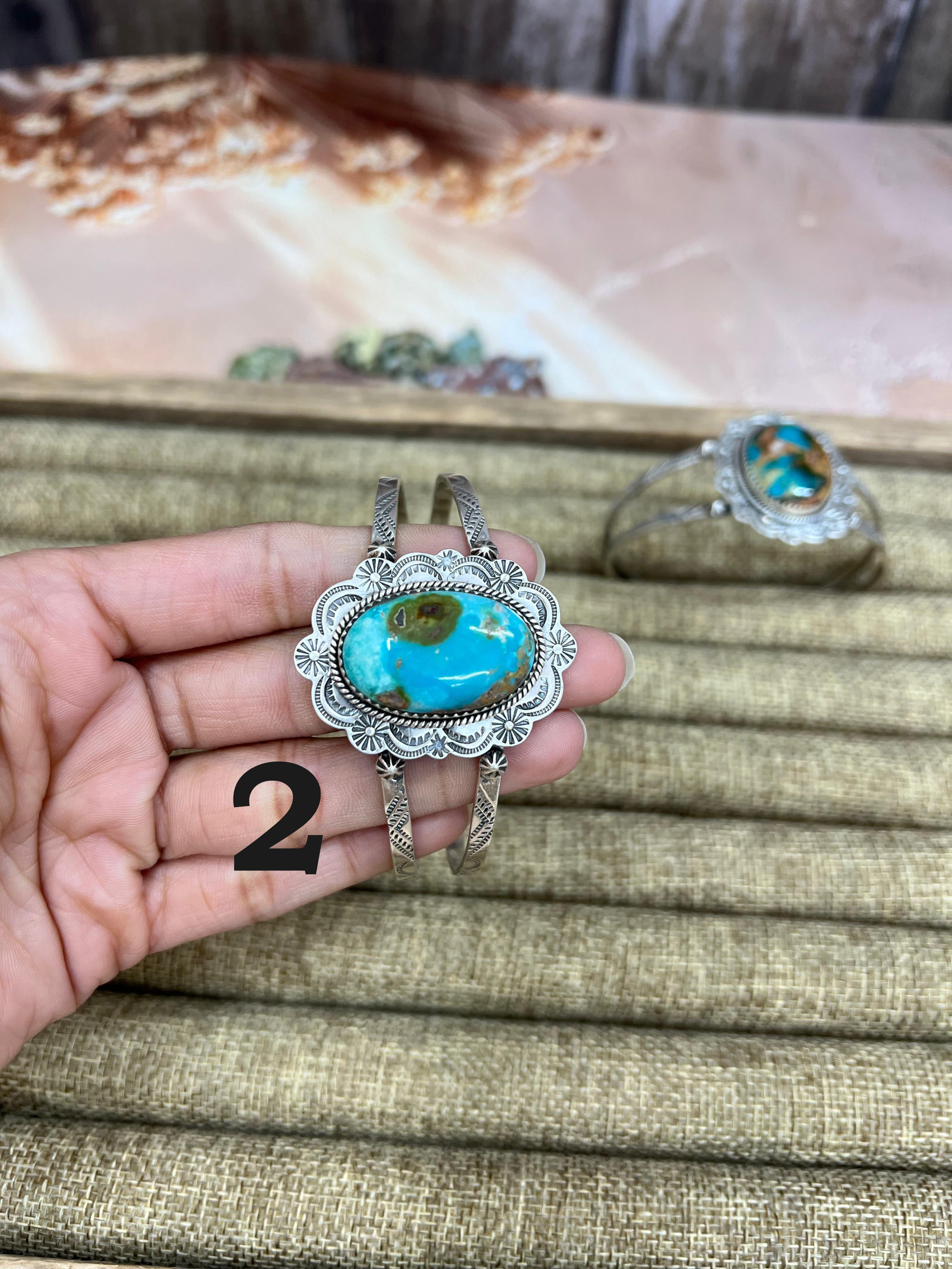 Handmade Sterling Silver Hardy Pit Cuff Bracelet with Signed Nizhoni