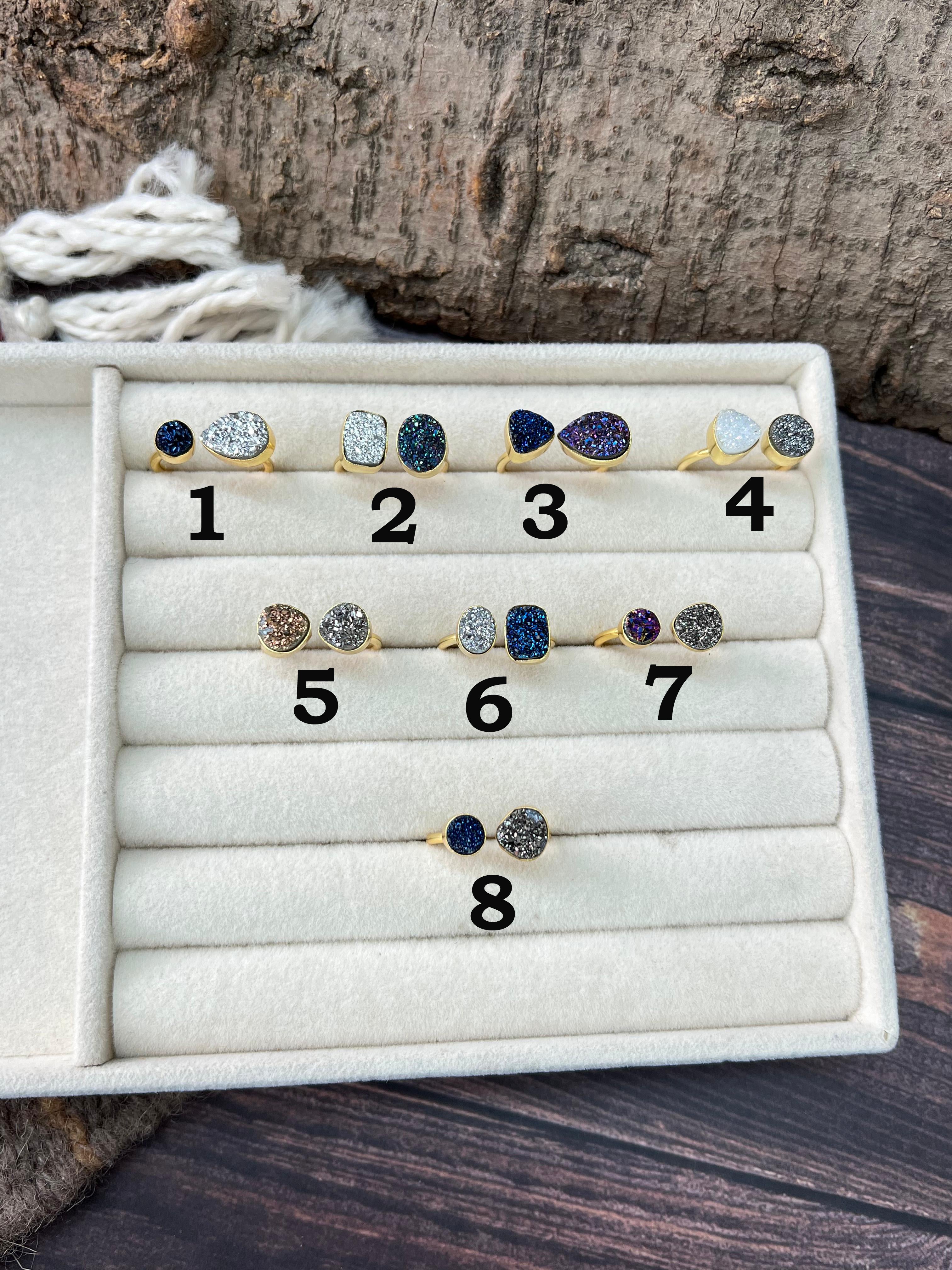 “The Golden Collection” Natural Druzy Adjustable Ring