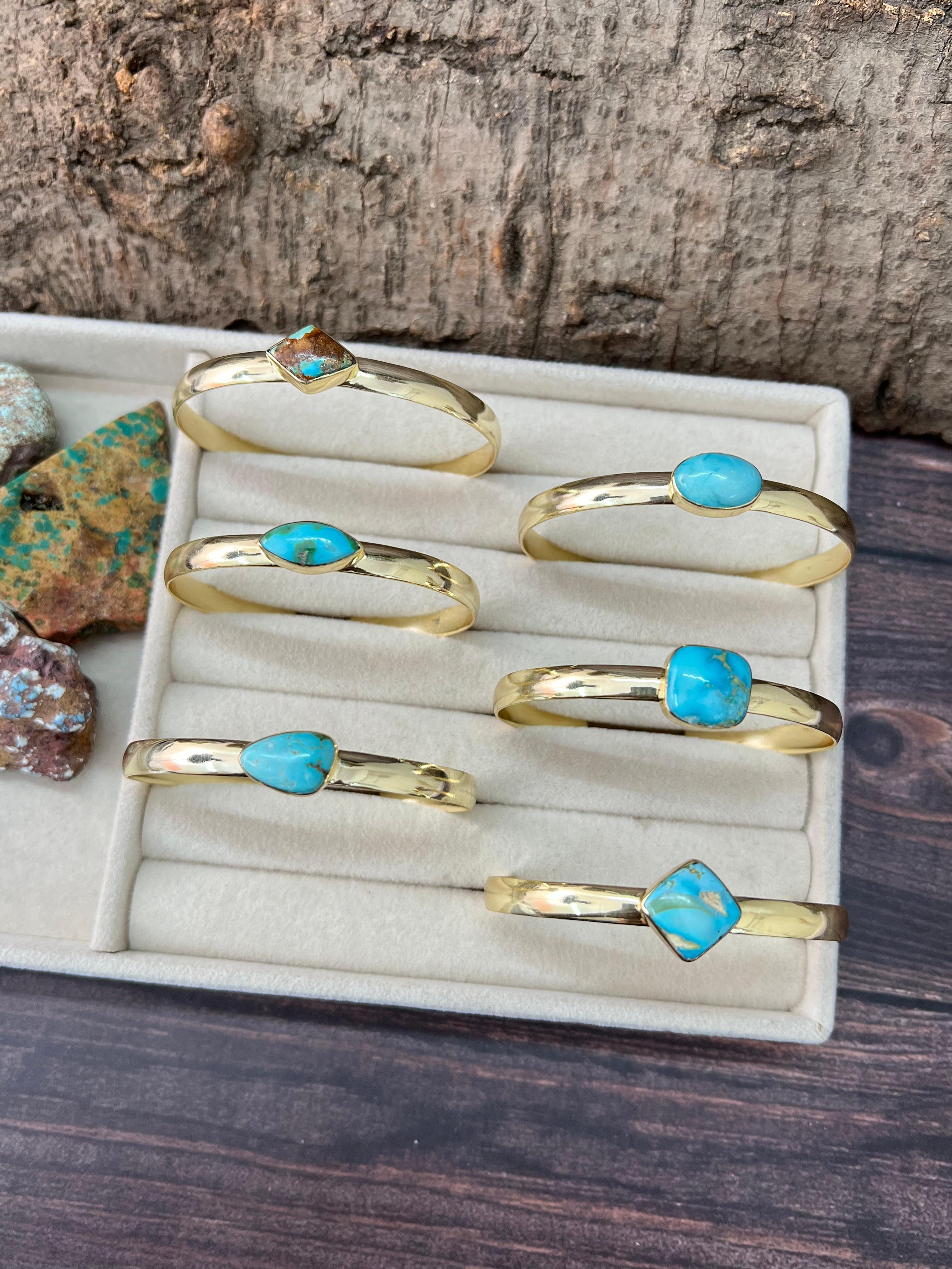 “The Golden Collection” Desert Winds Handmade Natural Gold Plated Blue Bird Bracelet