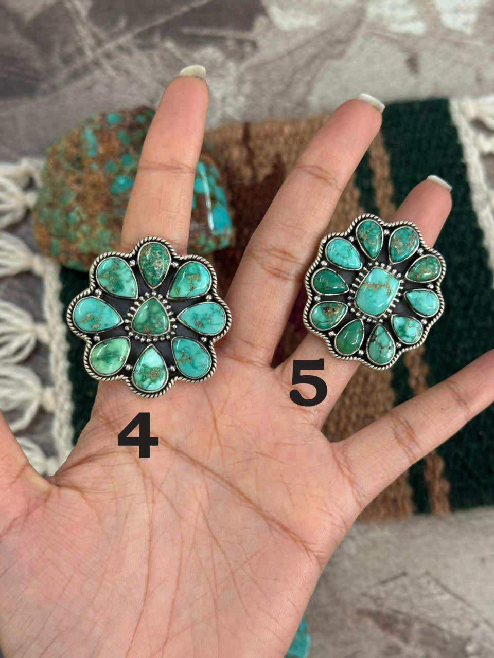 Handmade Sterling Silver Emerald Valley Adjustable Ring "Singed Nizhoni"