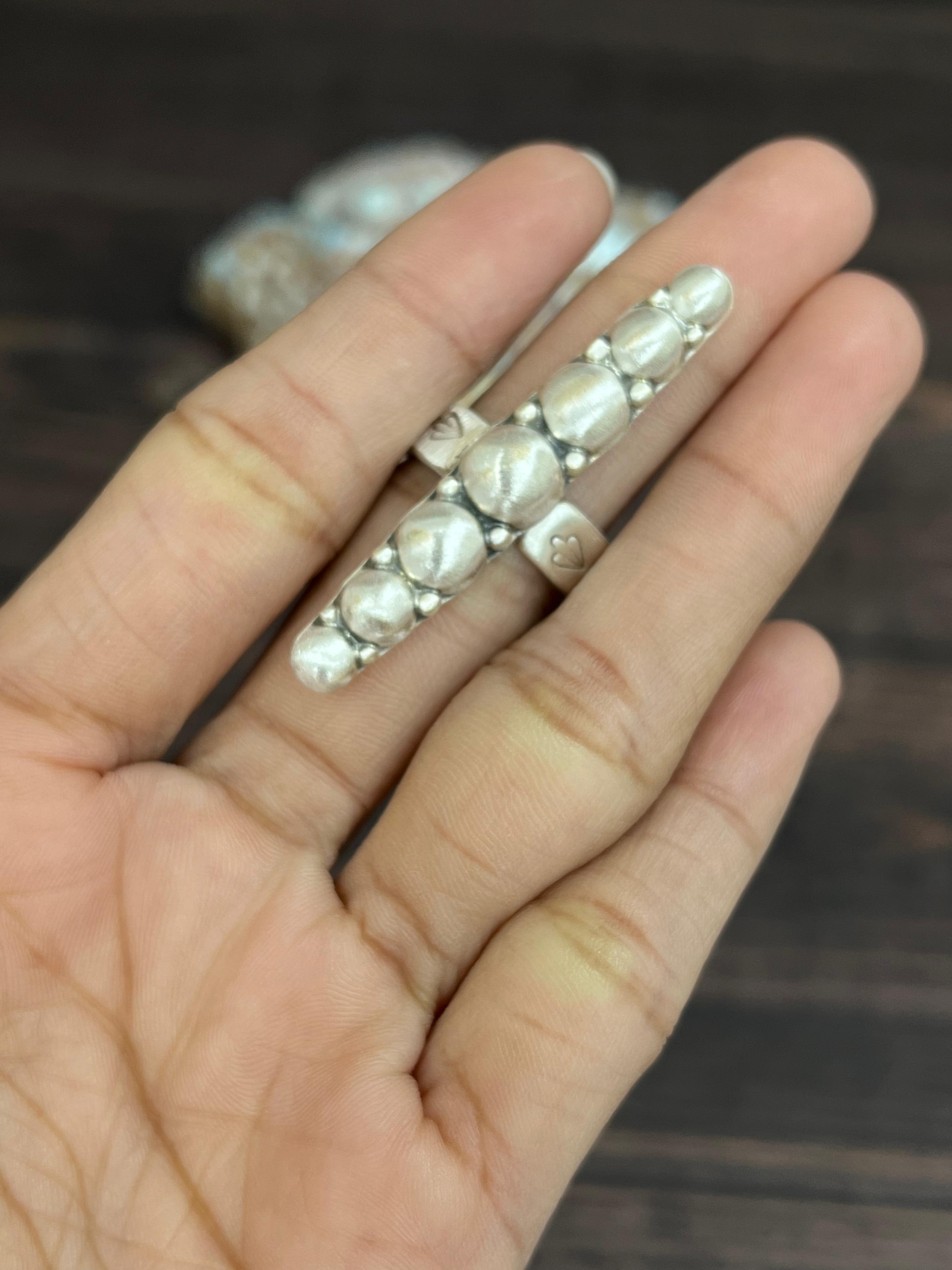 Handmade Sterling Silver Adjustable Ring With Signed Nizhoni