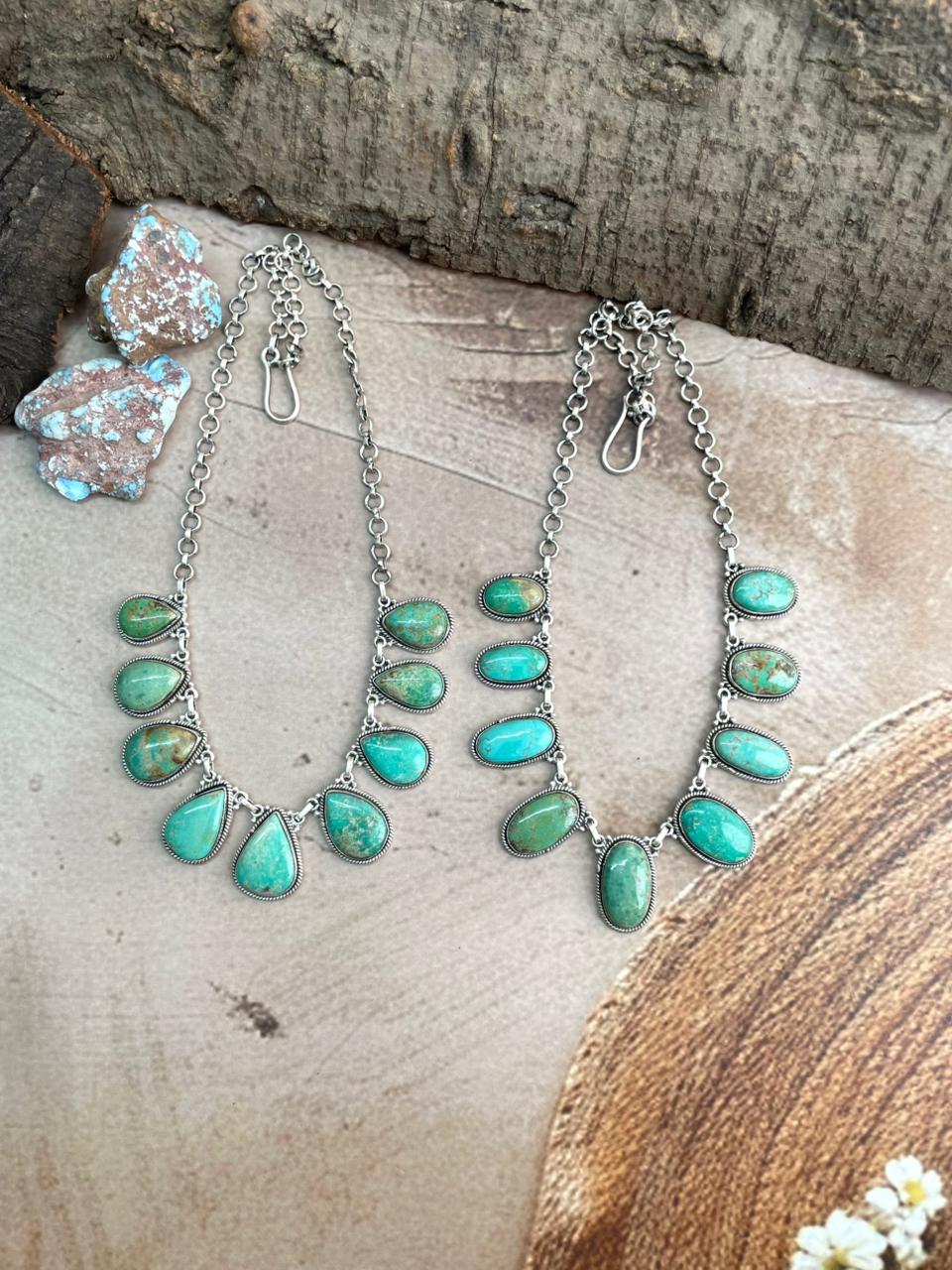 Handmade Sterling Silver Mantis Turquoise Necklace Signed Nizhoni