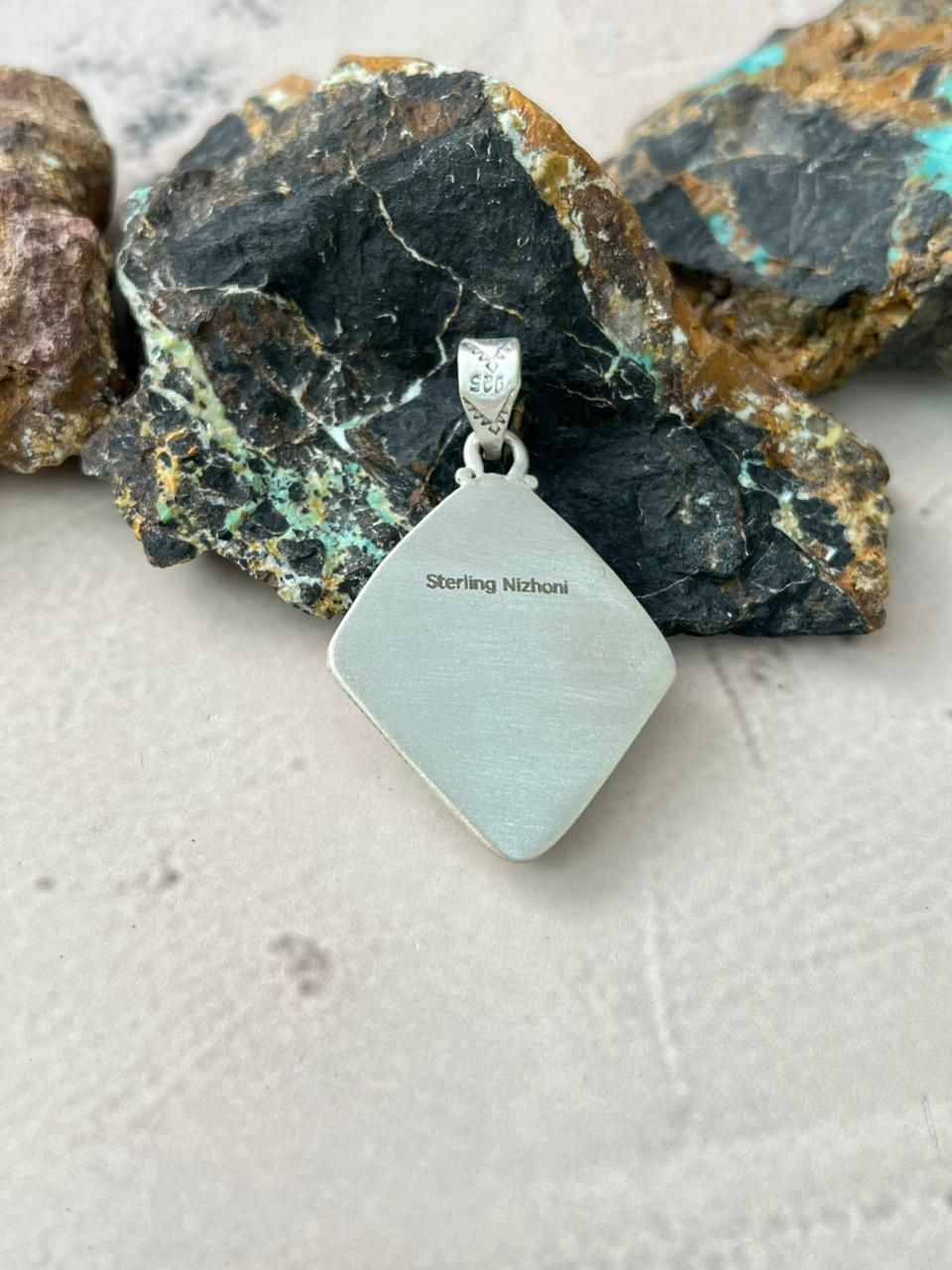 Handmade Sterling Silver Cotton Candy Pendant "Signed Nizhoni"