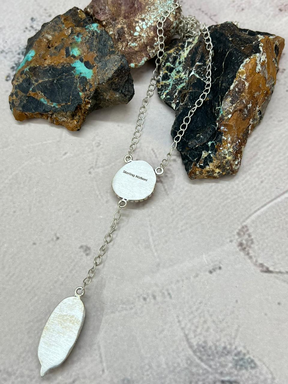 Handmade Sterling Silver Multistone Necklace "Signed Nizhoni"