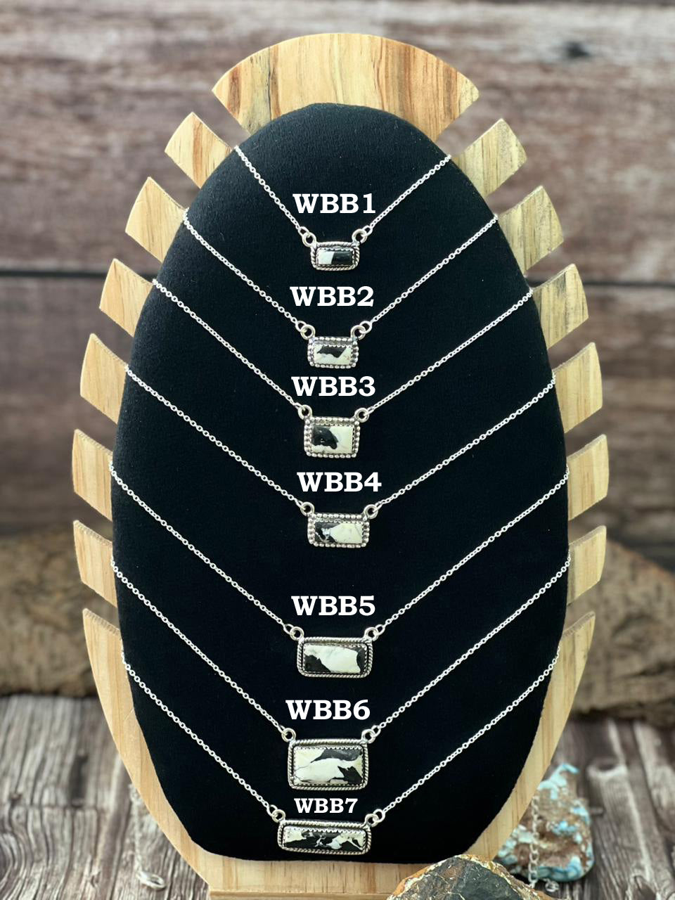 Handmade Sterling Silver White Buffalo Bar Necklace "Signed Nizhoni"