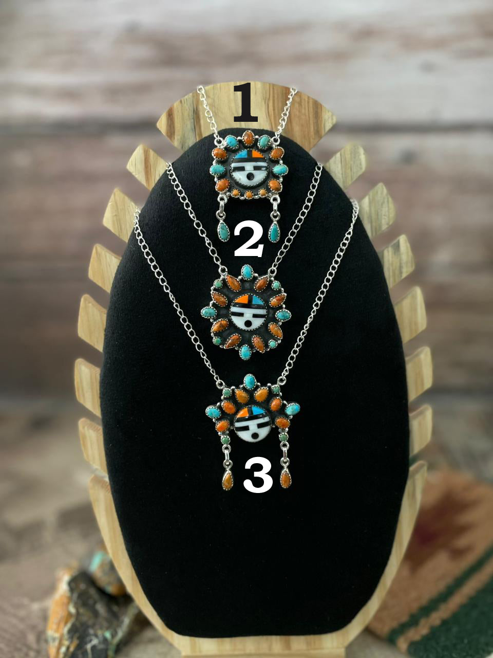 Handmade Sterling Silver Turquoise and MOP Necklace "Signed Nizhoni"