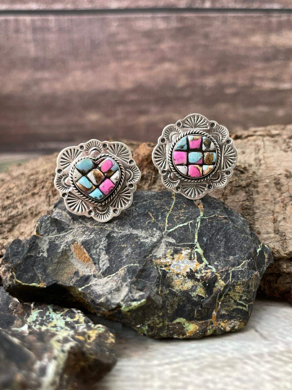 Handmade Sterling Silver Cotton Candy Adjustable Ring "Signed Nizhoni"