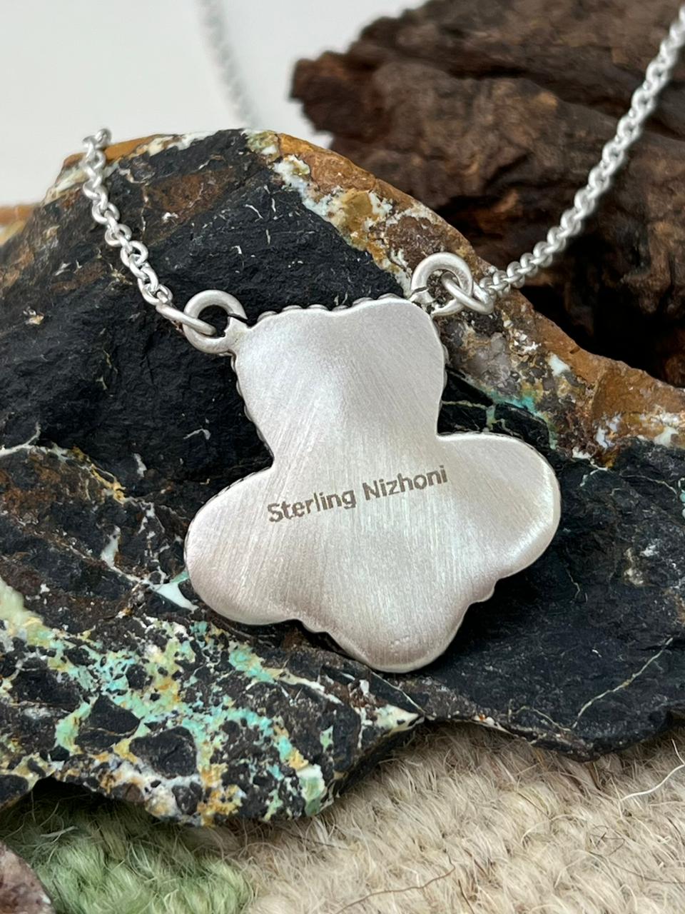 Handmade Sterling Silver Cotton Candy Necklace "Signed Nizhoni"