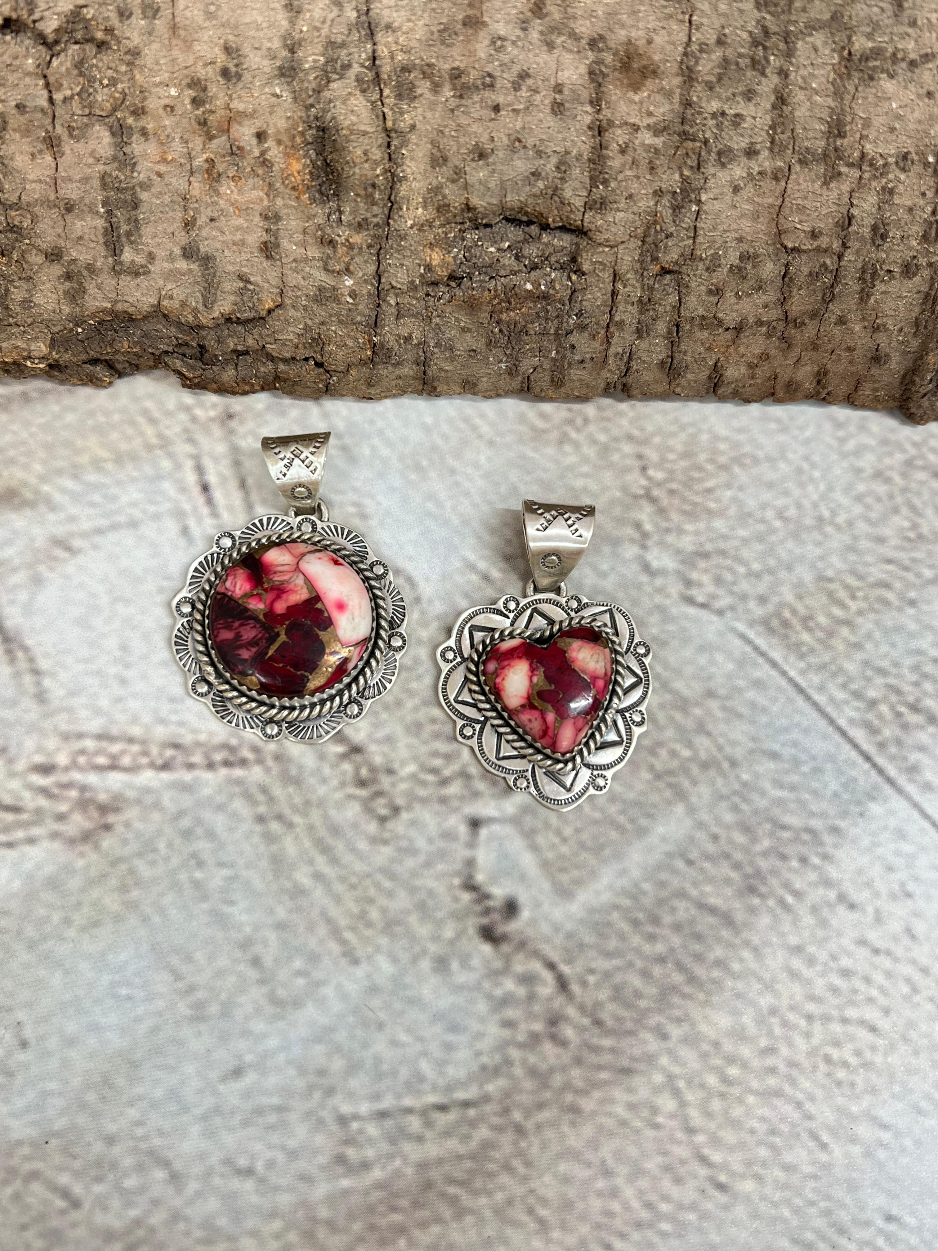 Handmade Sterling Silver Dahlia Rose Pendant with Signed Nizhoni