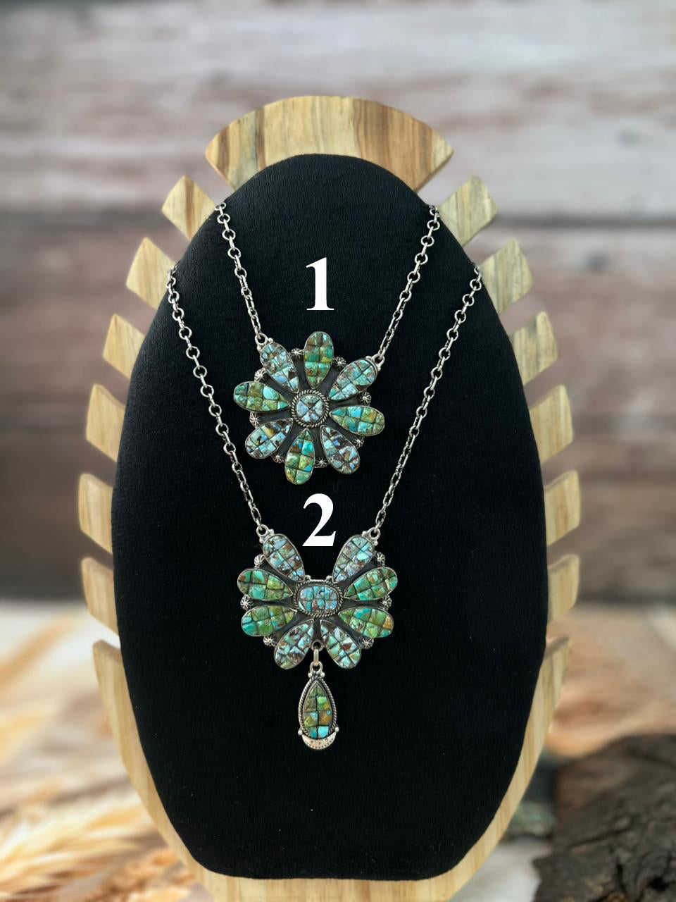 Handmade Sterling Silver Sonoran Cobble Collection: Sonoran Mountain Turquoise Necklace "Signed Nizhoni"