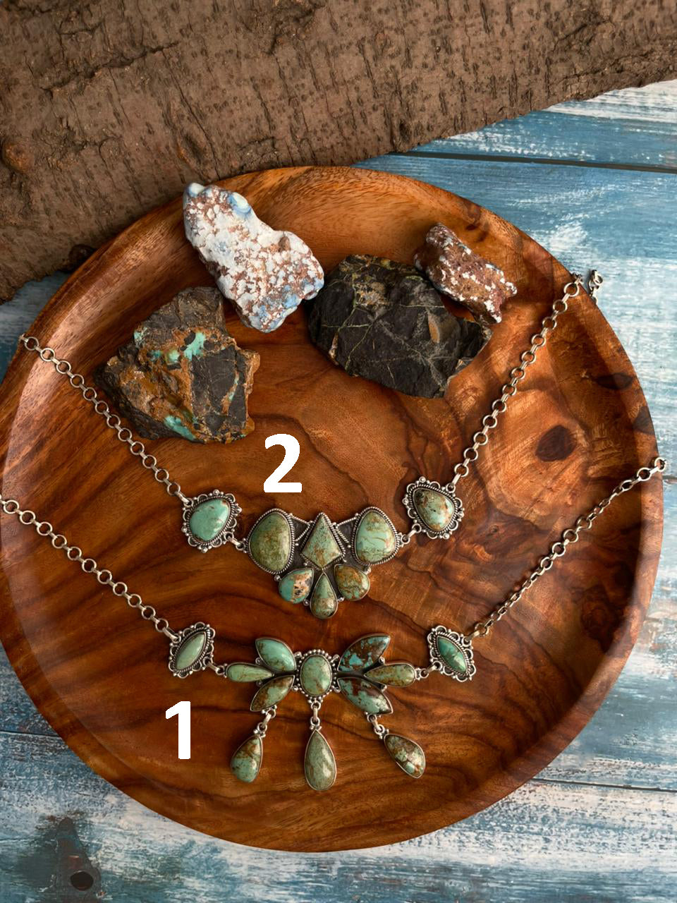Handmade Sterling Silver Baja Turquoise Collection: Choker Necklace "Signed Nizhoni"
