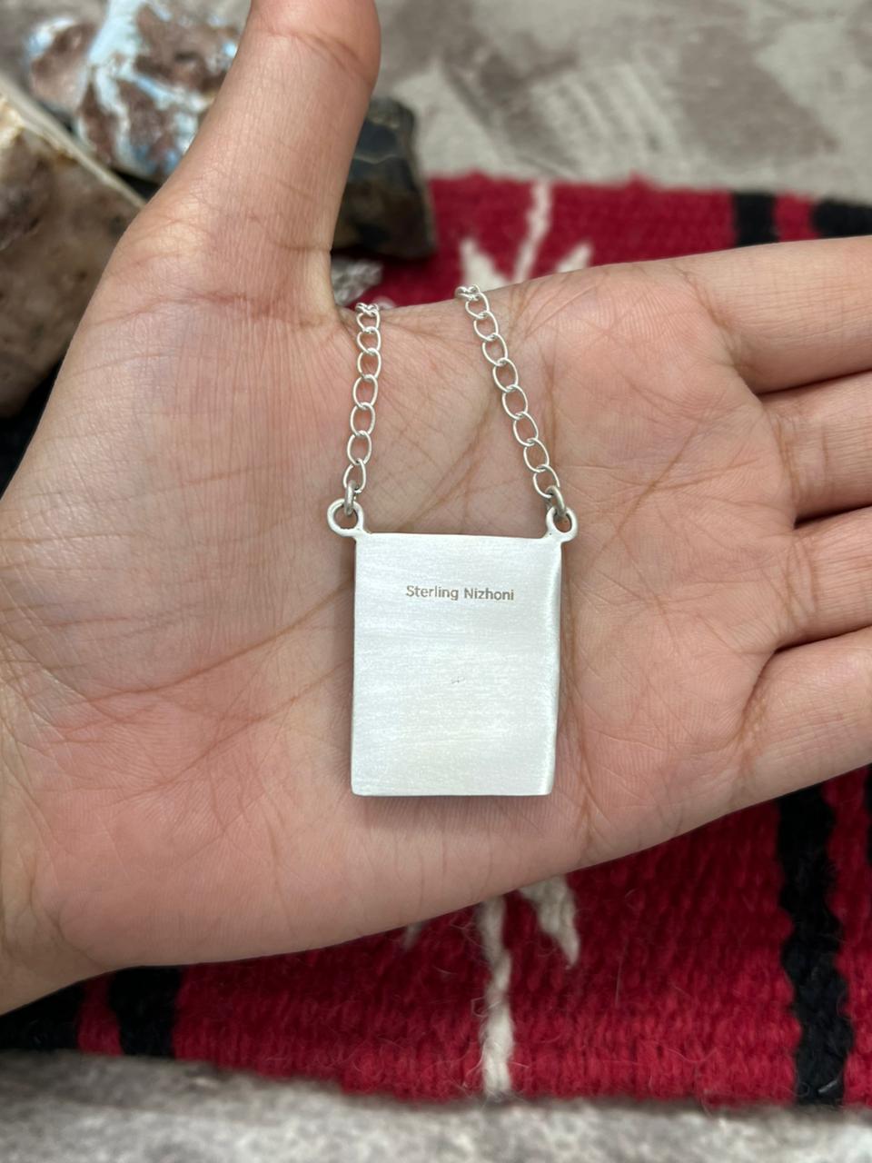 Handmade Sterling Silver Grape Dahlia Necklace "Signed Nizhoni"