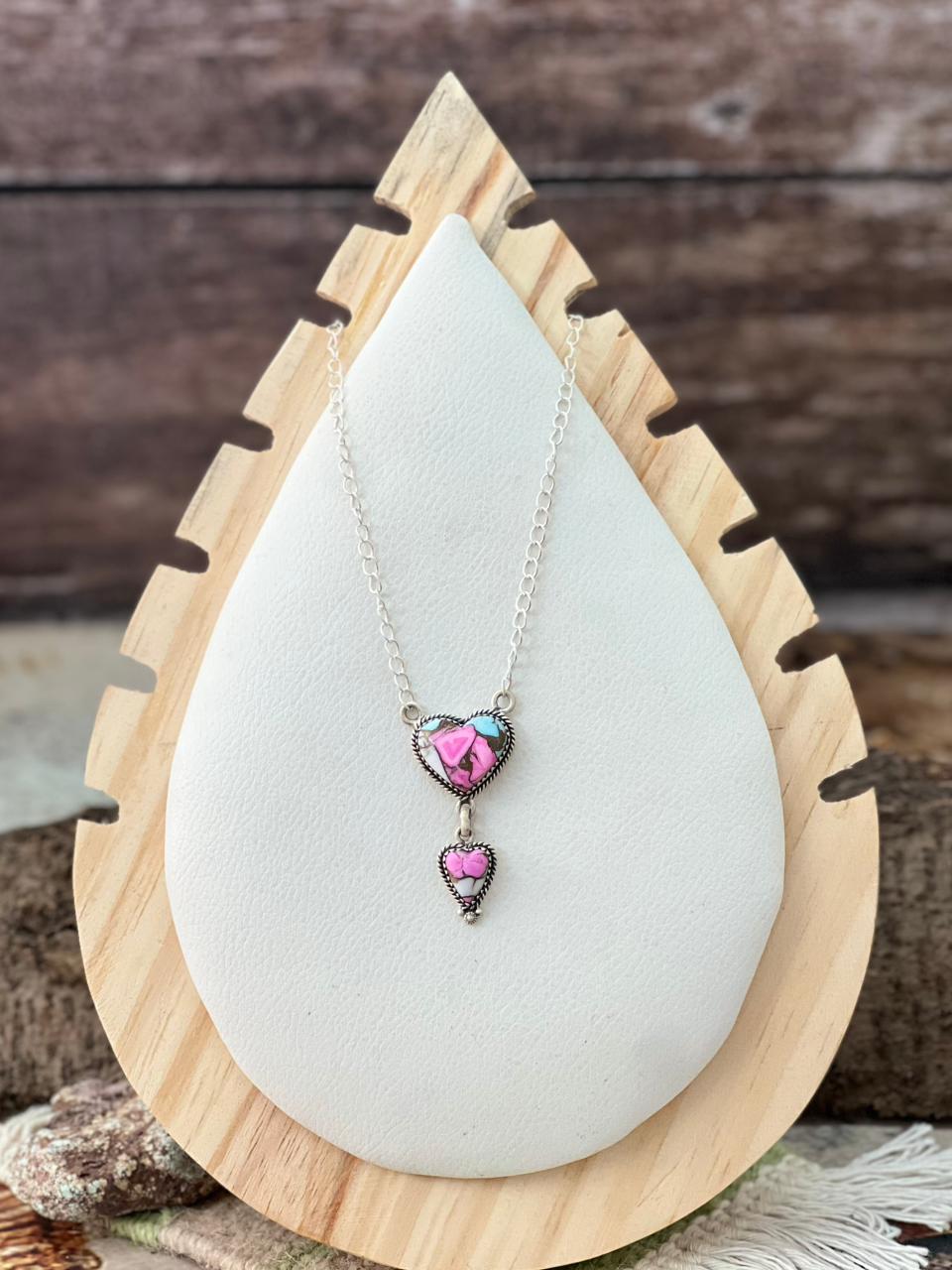 Handmade Sterling Silver Cotton Candy Necklace "Signed Nizhoni"