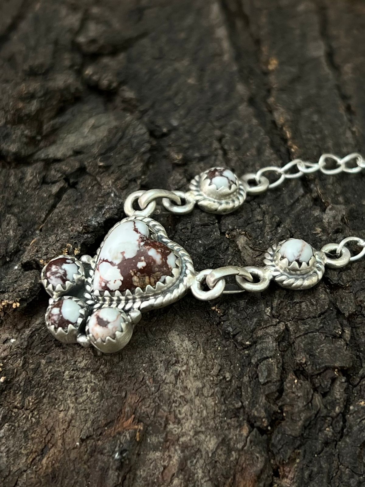 Handmade Sterling Silver Wildhorse Magnesite Necklace "Signed Nizhoni"