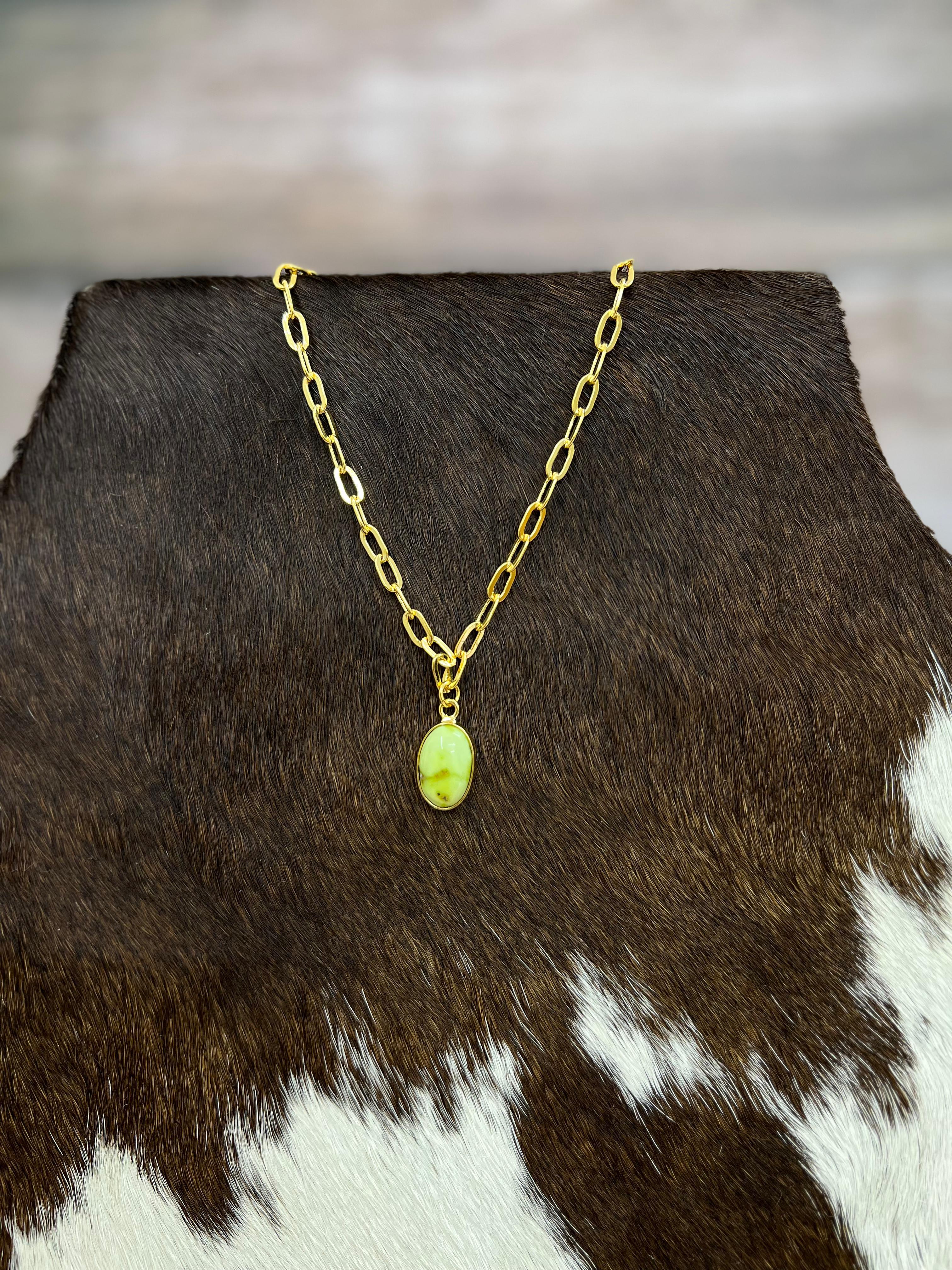 “The Golden Collection” Handmade Natural Palomino Turquoise Necklace