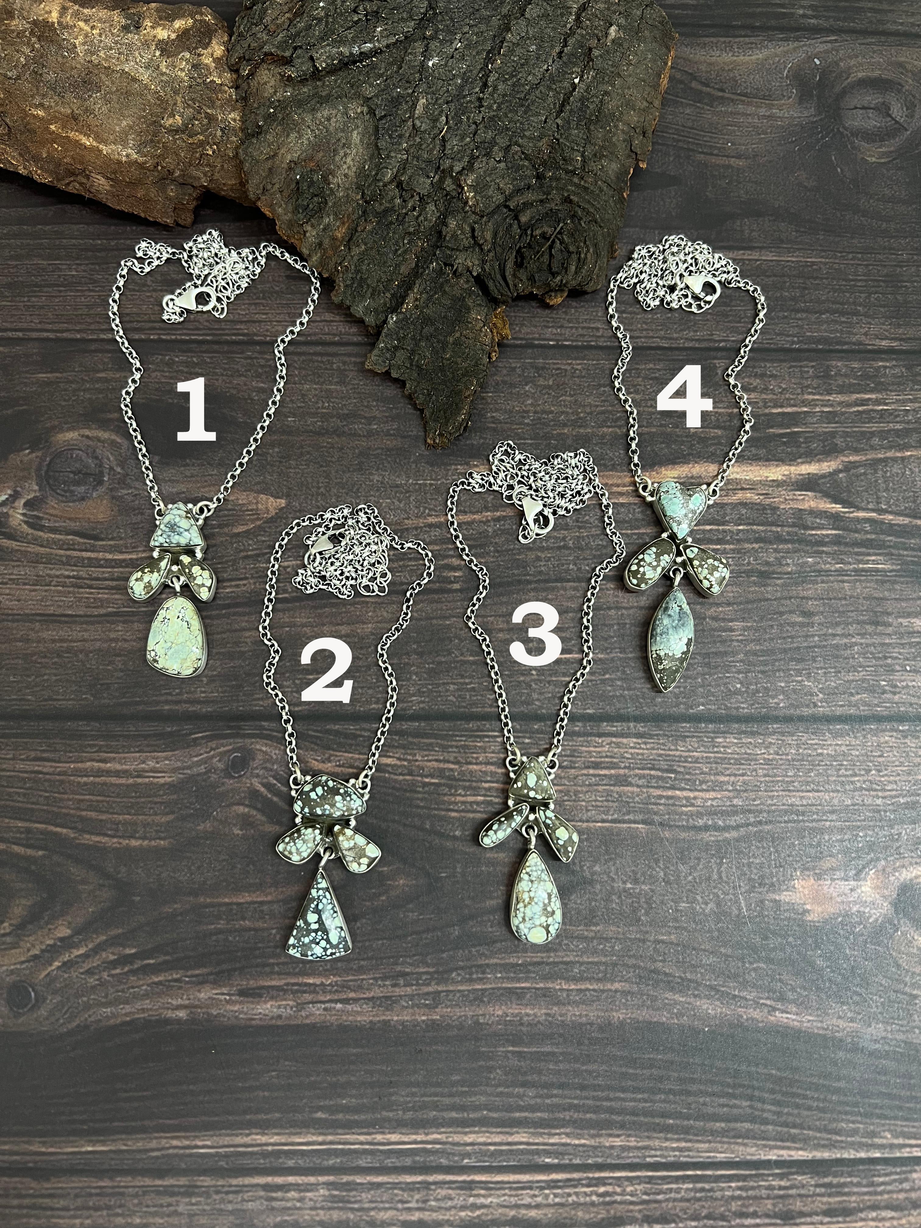 Handmade Sterling Silver Starfox Variscite Necklace Signed Nizhoni