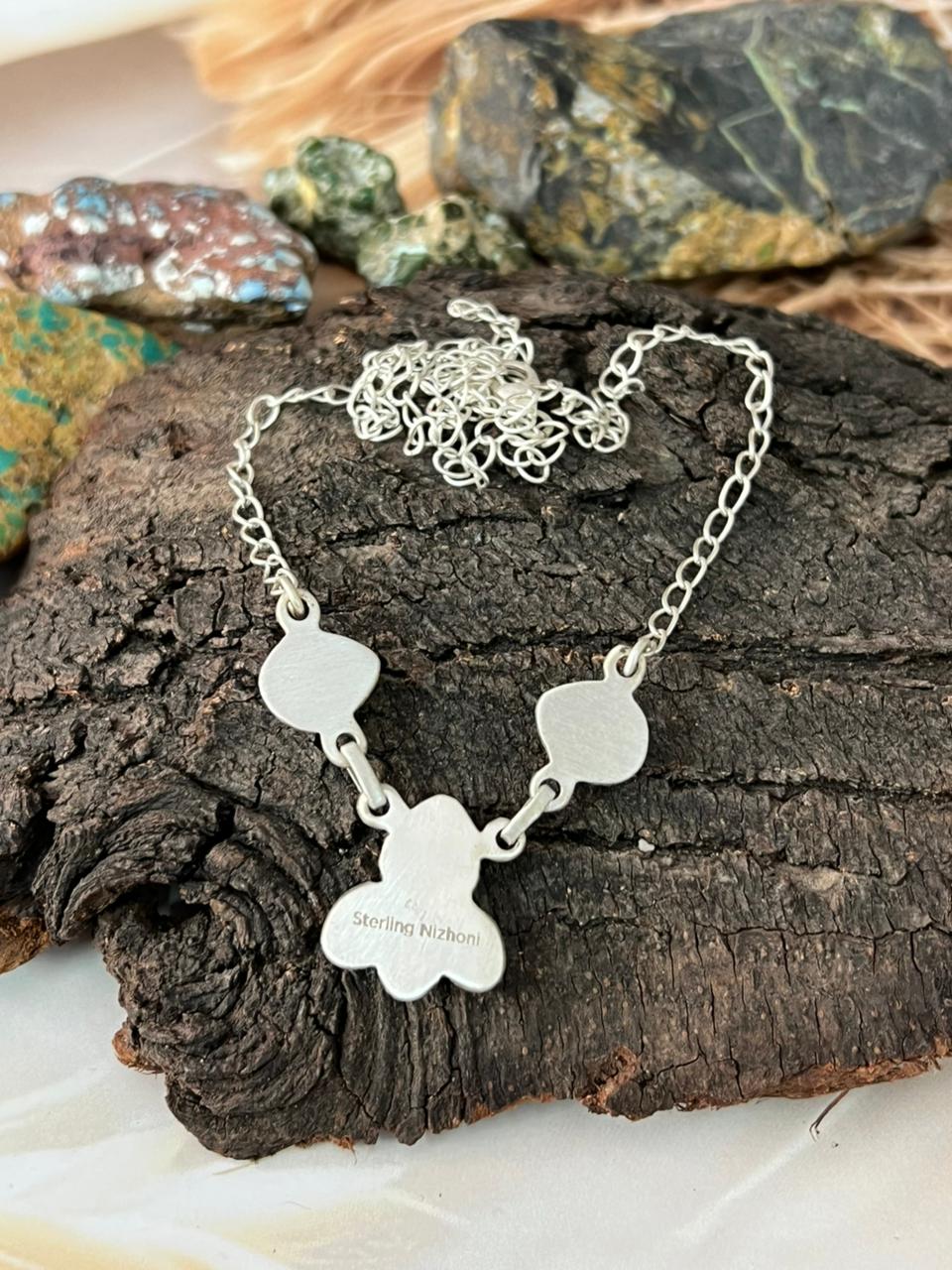 Handmade Sterling Silver Cotton Candy Necklace "Signed Nizhoni"