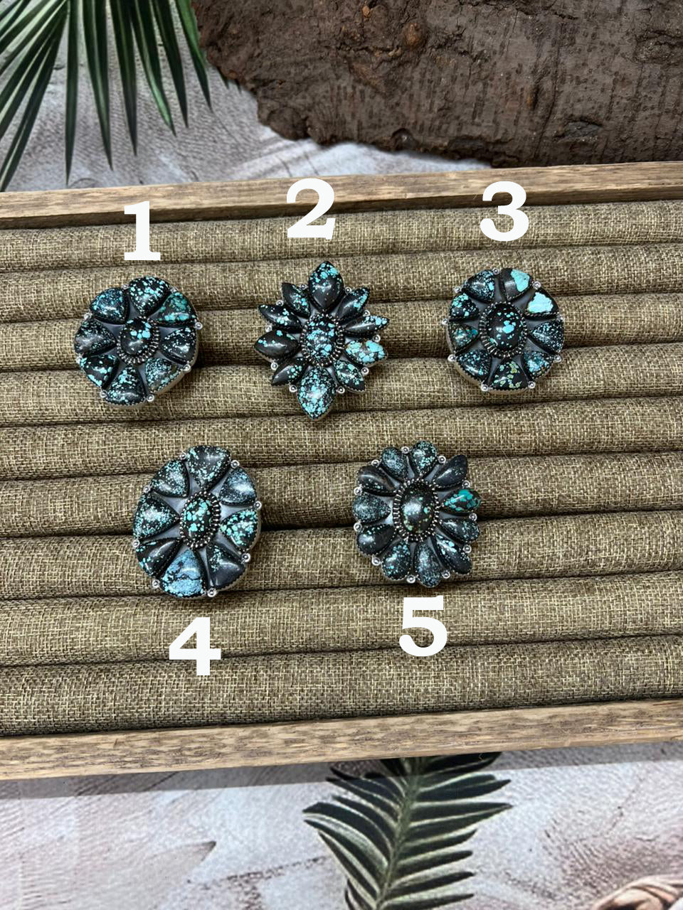 Handmade Sterling Silver Lander Turquoise Adjustable Ring With Signed Nizhoni