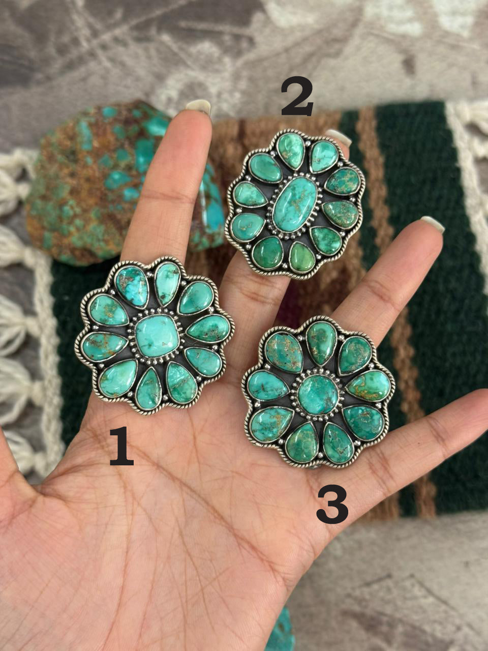 Handmade Sterling Silver Emerald Valley Adjustable Ring "Singed Nizhoni"