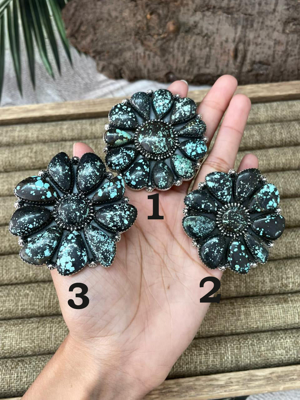 Handmade Sterling Silver Lander Turquoise Adjustable Ring With Signed Nizhoni