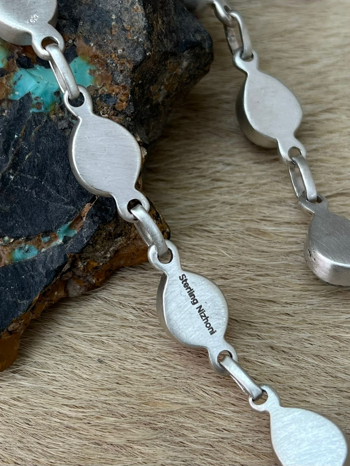 Handmade Sterling Silver Cotton Candy Necklace "Signed Nizhoni"