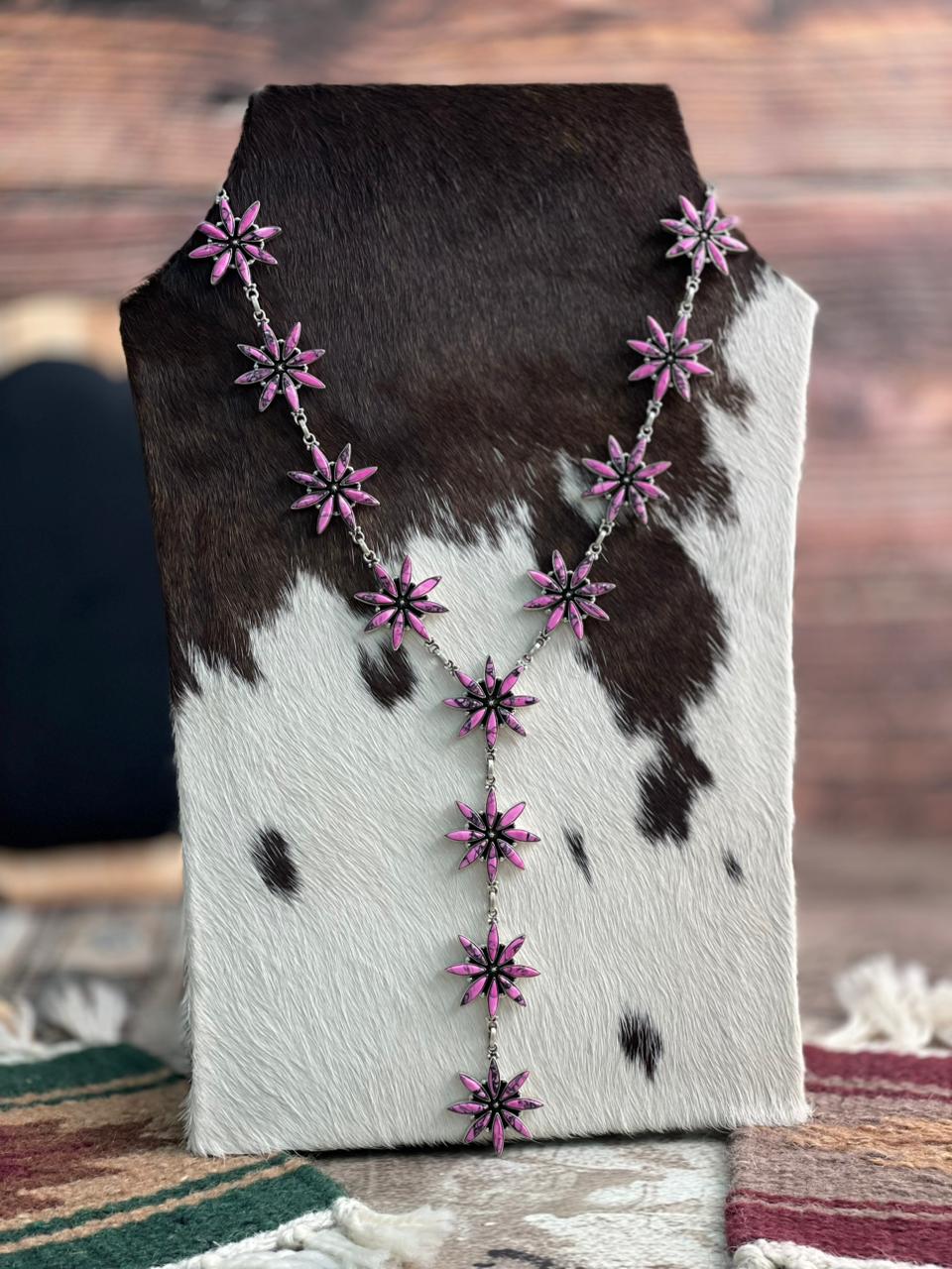 Handmade Sterling Silver Cherry Blossom Star Necklace "Signed Nizhoni"