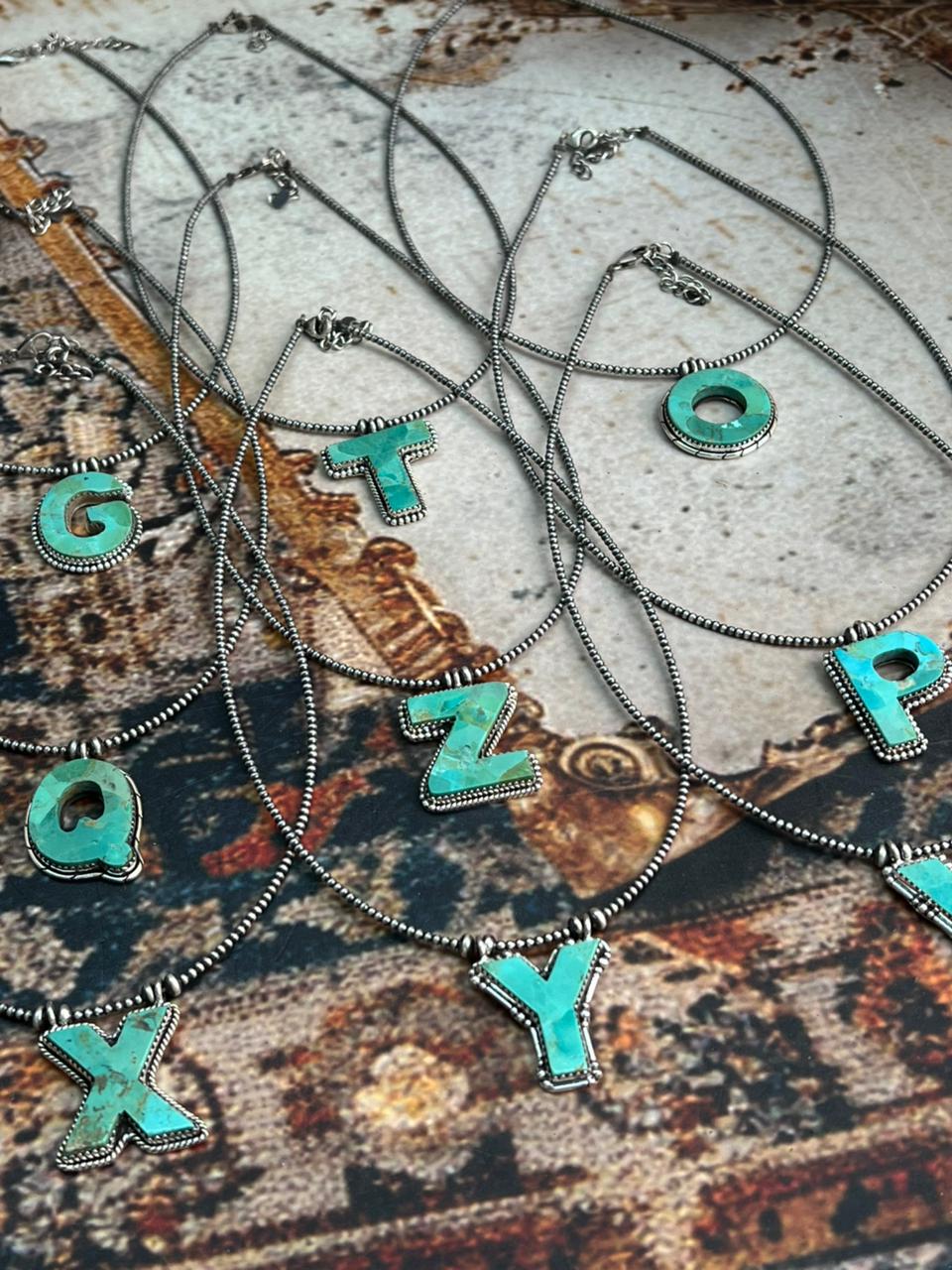 Handmade Sterling Silver Kingman Turquoise Beaded Necklace "Signed Nizhoni"