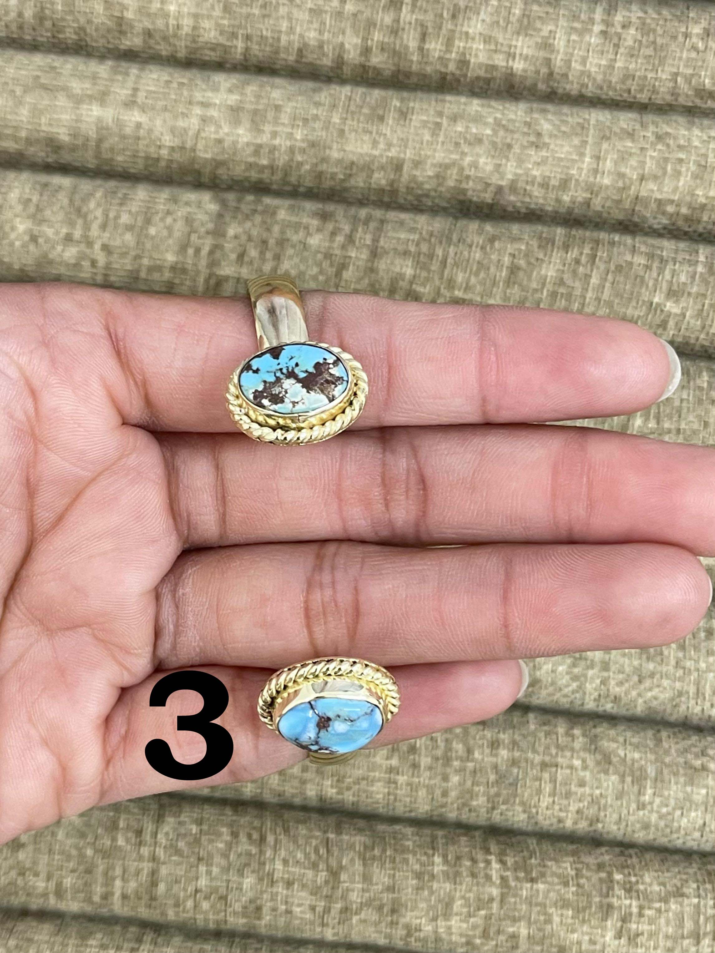 “The Golden Collection” Handmade Natural Gold Plated Golden Hills Turquoise Cuff Bracelet