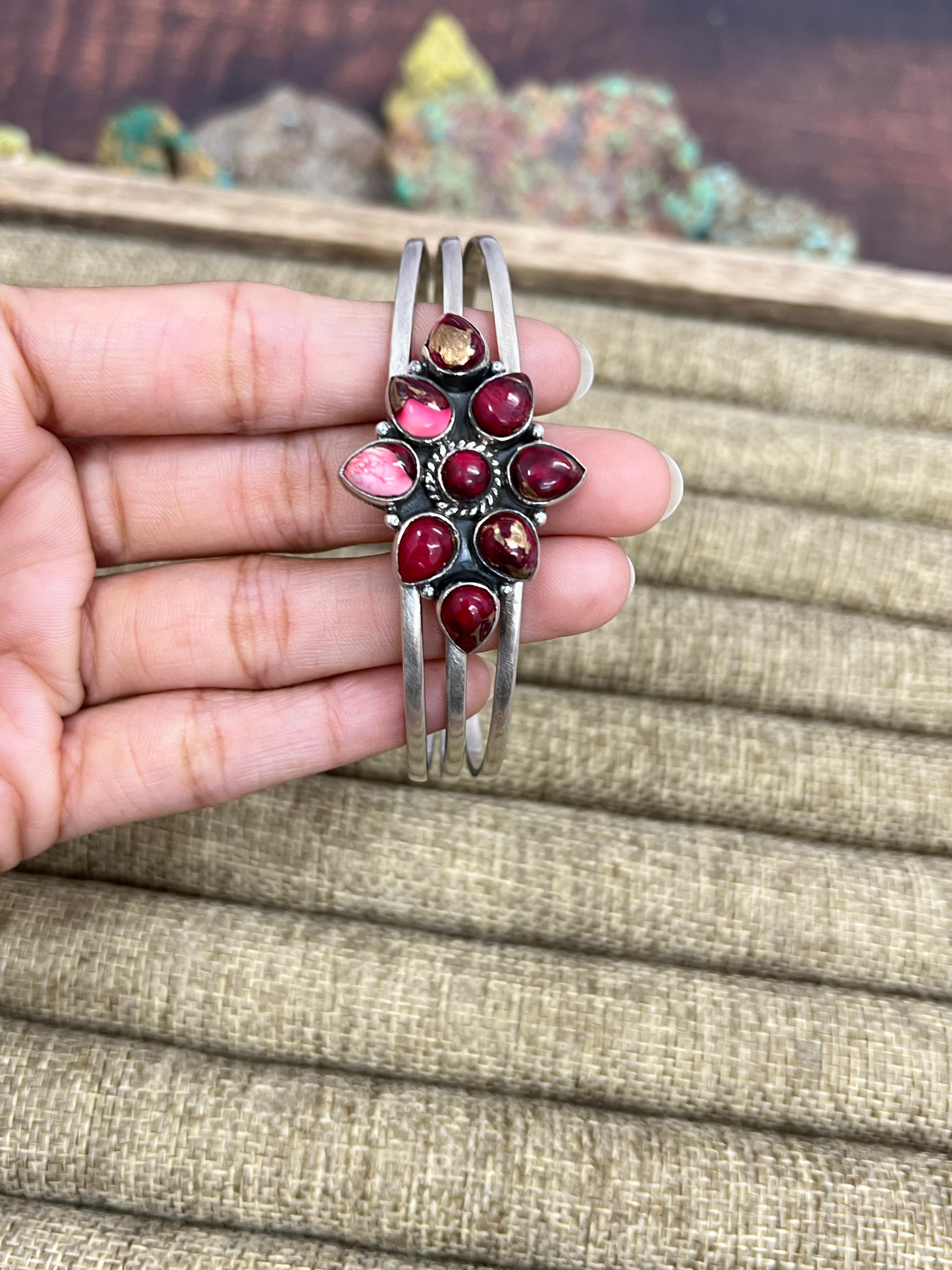 Handmade Sterling Silver Peacock Dahlia, Dahlia Rose, Cotton Candy Tur