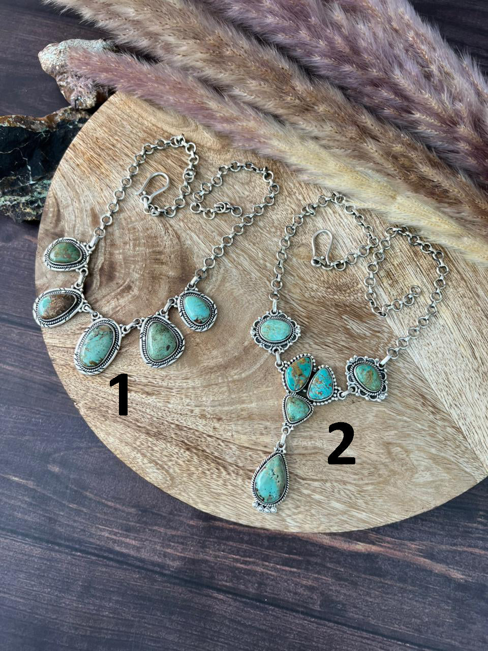 Handmade Sterling Silver Baja Turquoise Collection: Necklace "Signed Nizhoni"
