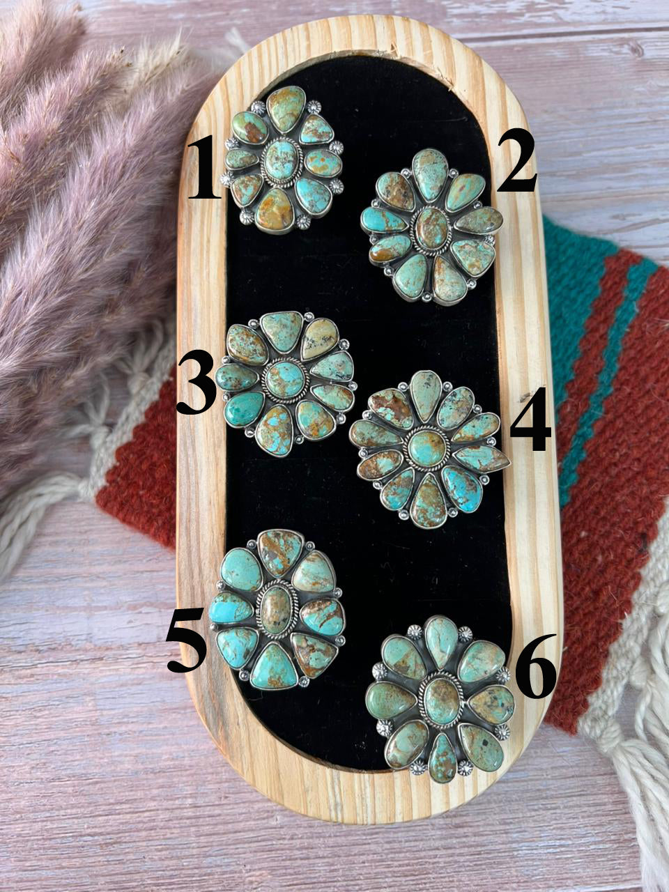 Handmade Sterling Silver Baja Turquoise Collection: Adjustable Ring "Signed Nizhoni" (3)